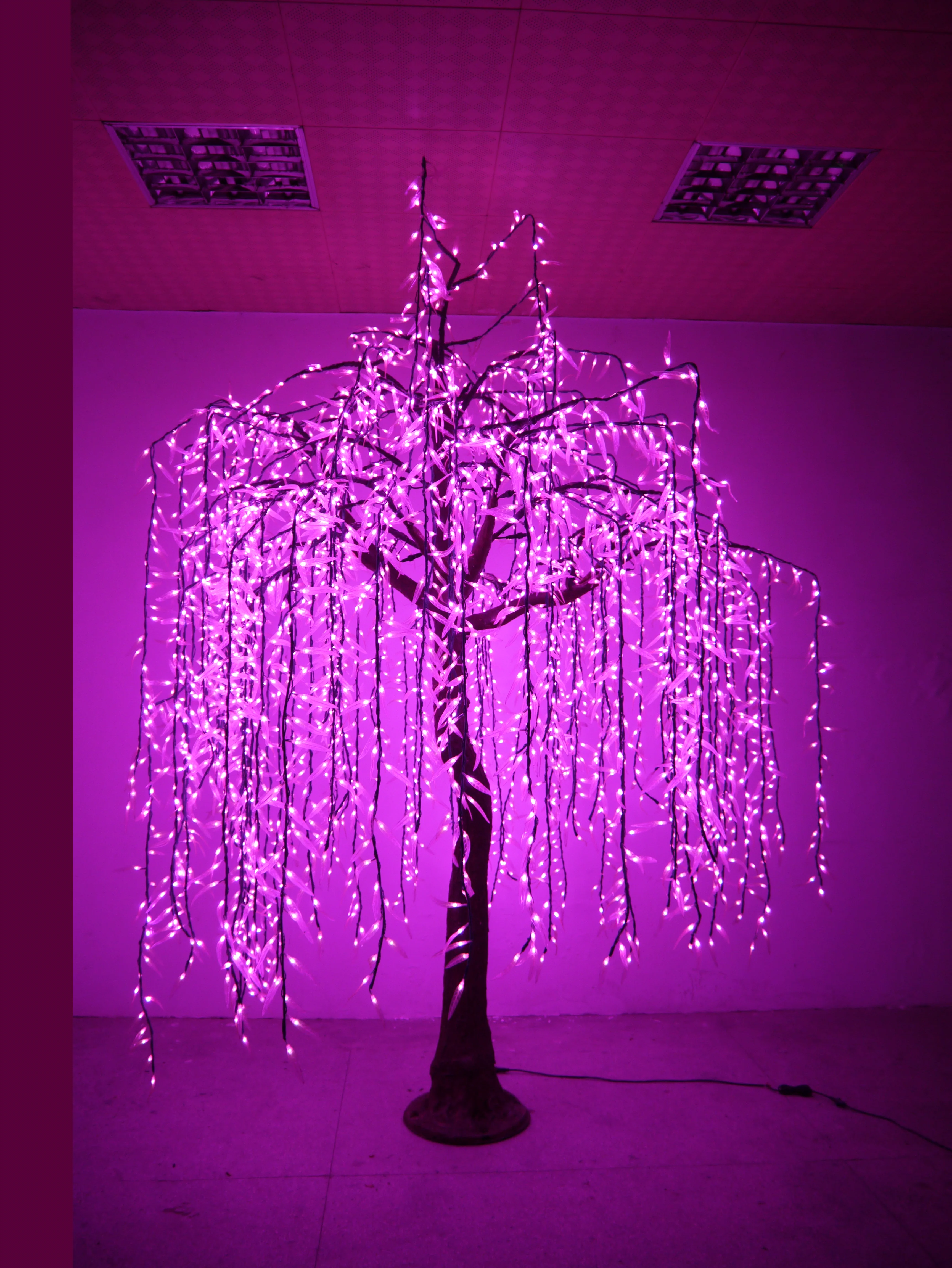 10' Pink LED Weeping Willow Tree