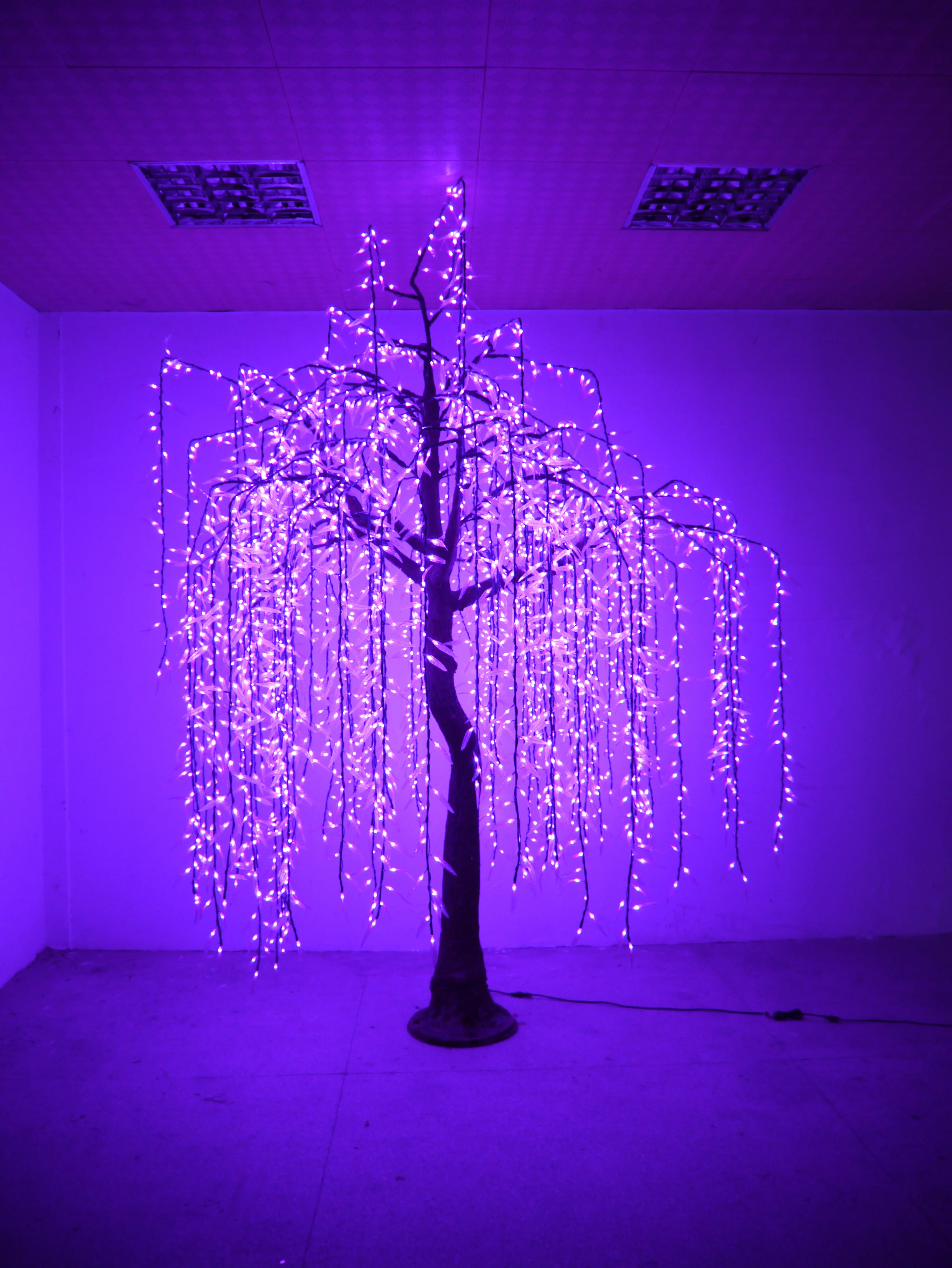 10' Purple LED Weeping Willow Tree