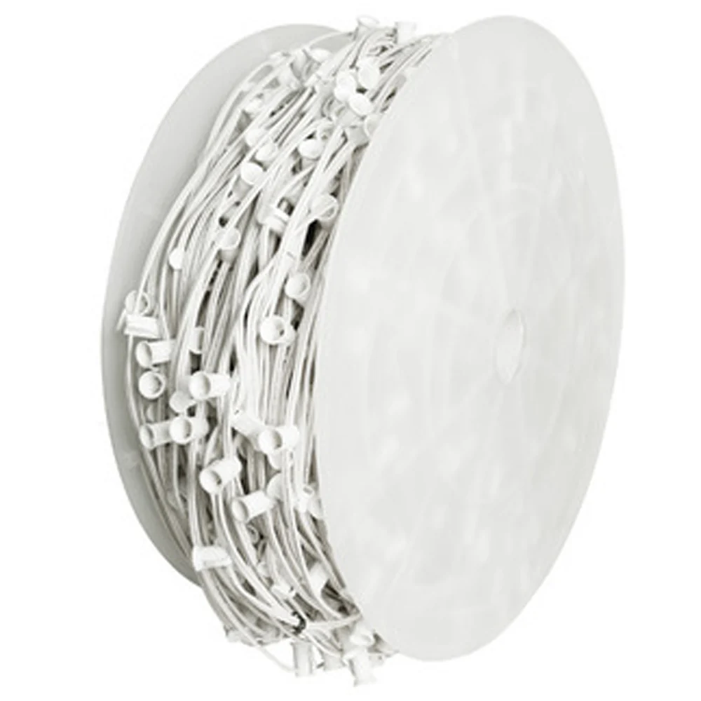 1000' C9 Commercial Light Spool 18" Spacing on White Wire