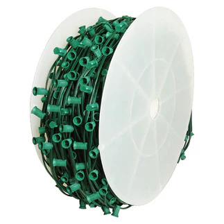 1000' C9 Commercial Light Spool 36" Spacing on Green Wire
