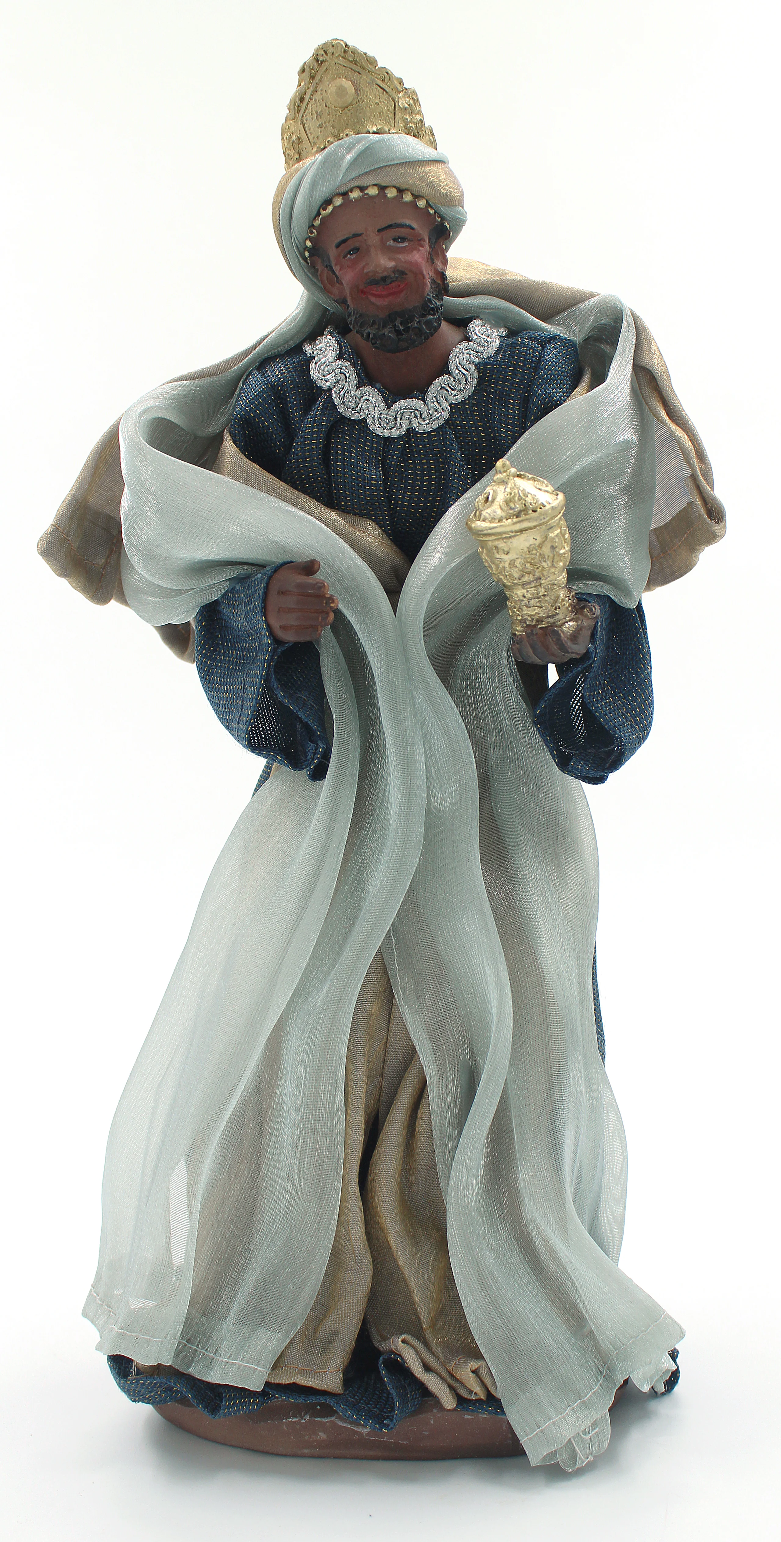 11 Piece 12" Blue Fabric Nativity - Image 9