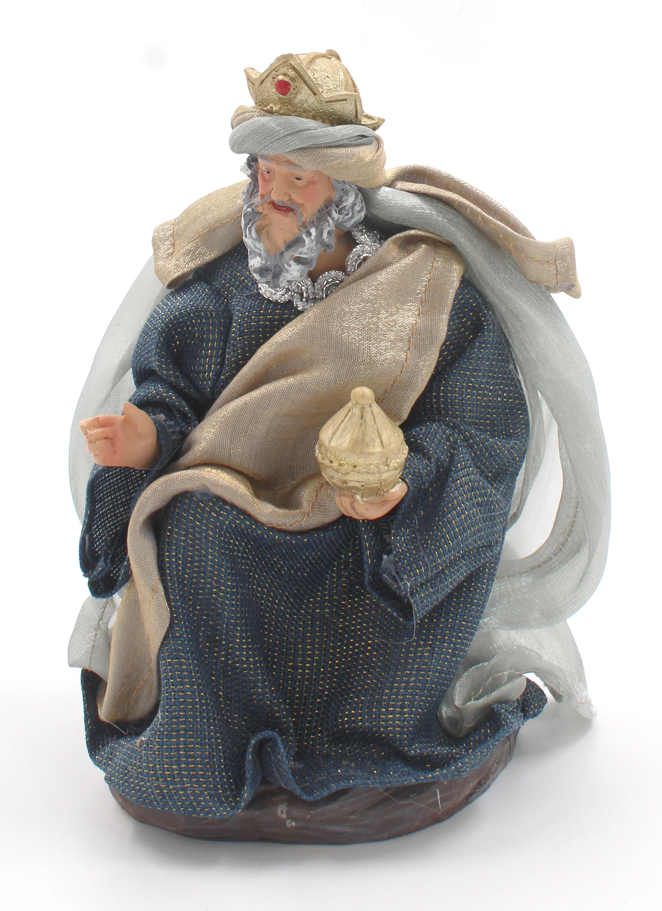 11 Piece 8" Blue Fabric Nativity - Image 12