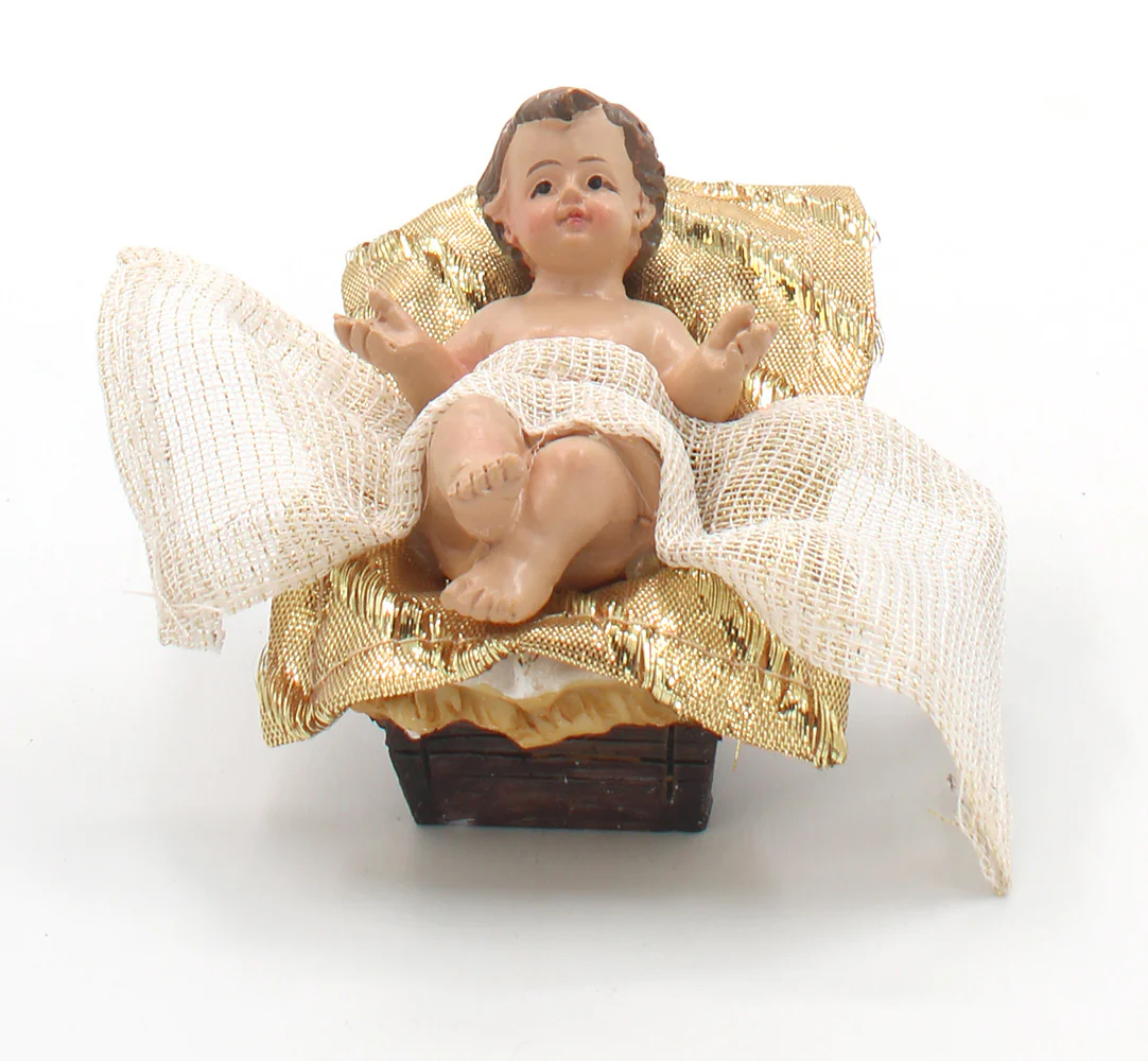 11 Piece 8" Gold Fabric Nativity - Image 5