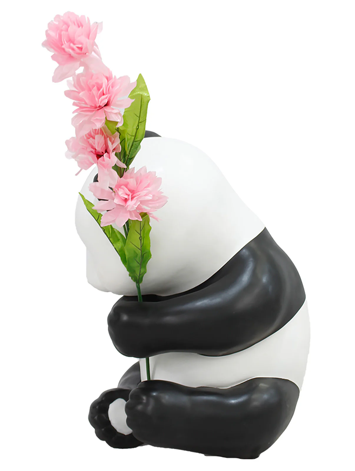 2.5' Tall Panda Cub with Flowers - Image 2