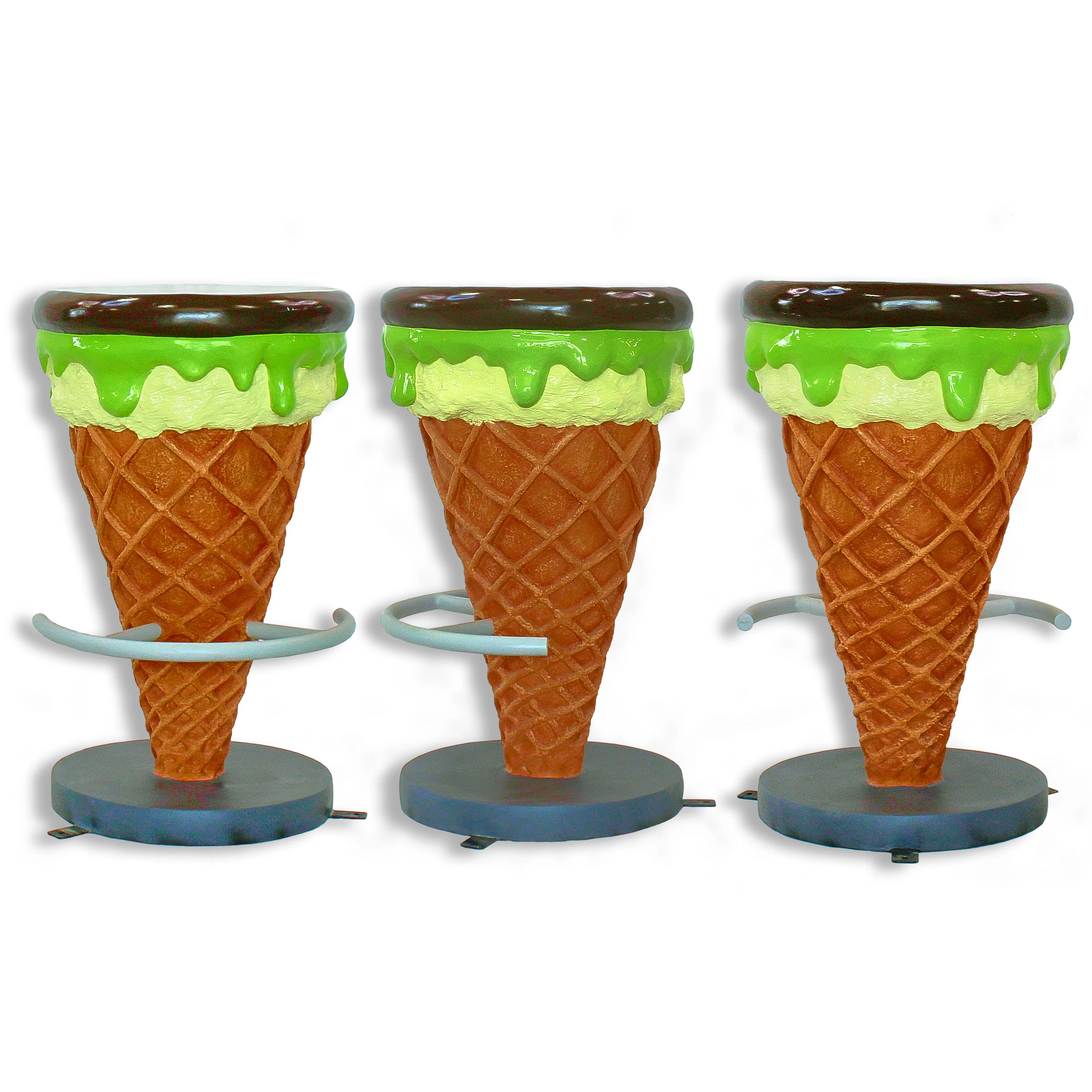 2.75' Mint Ice Cream Cone Bar Stool - Image 2