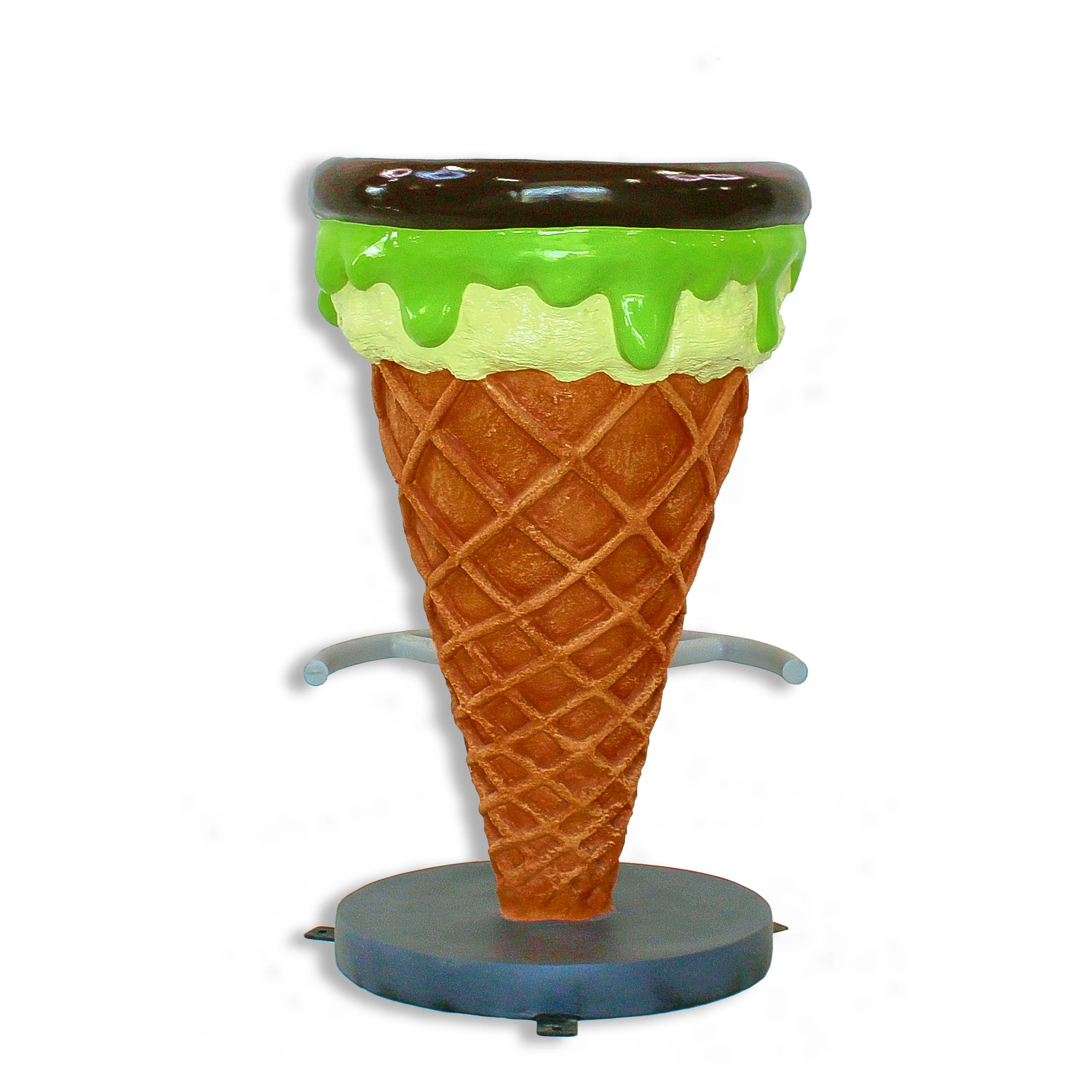 2.75' Mint Ice Cream Cone Bar Stool - Image 3