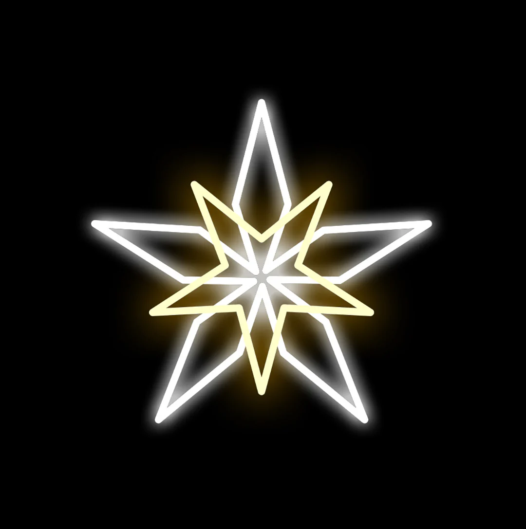 20" Warm White and Pure White LED Double Star Ground Mount