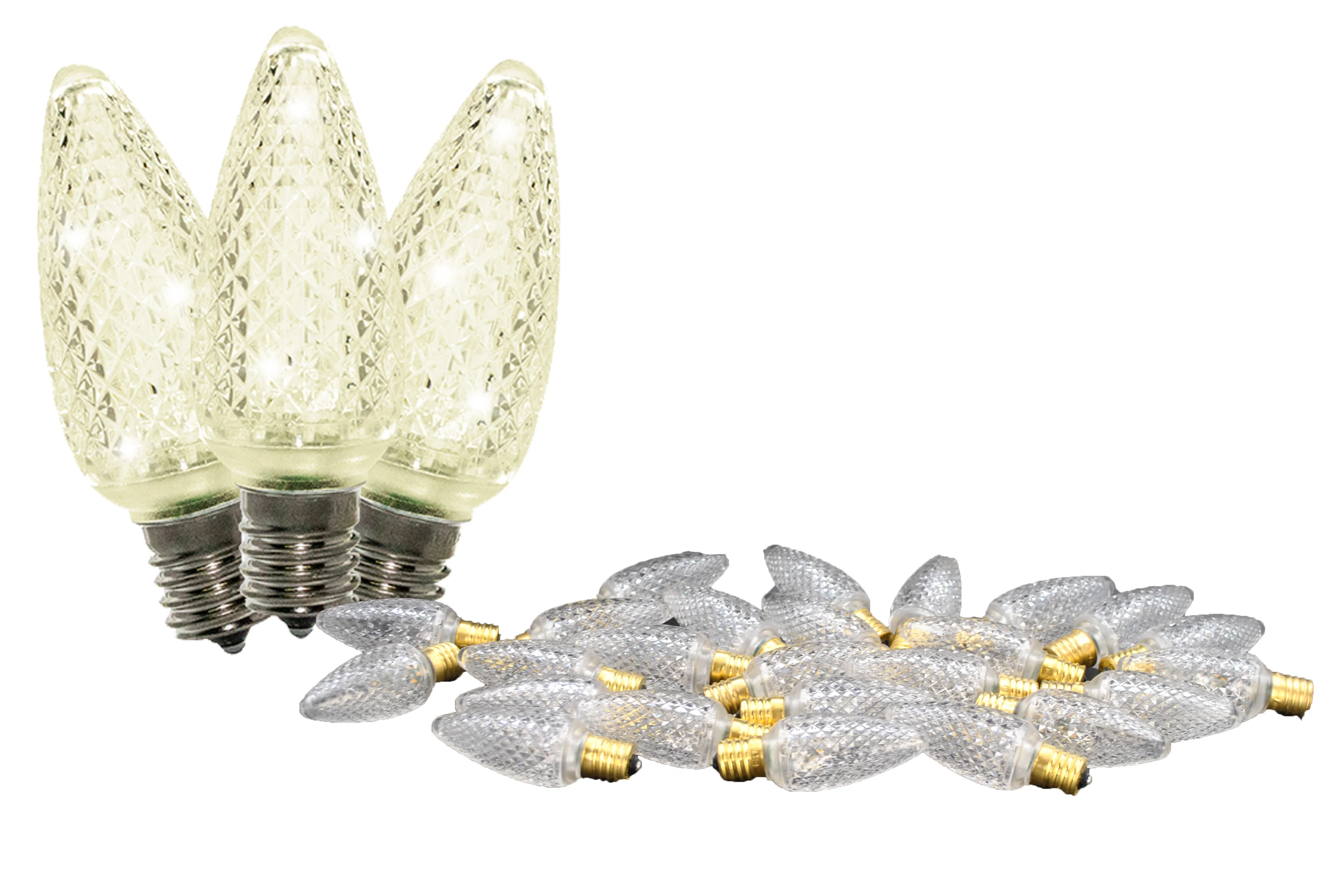 25 Pack of C9 Twinkle Warm White LED Retrofit Bulbs