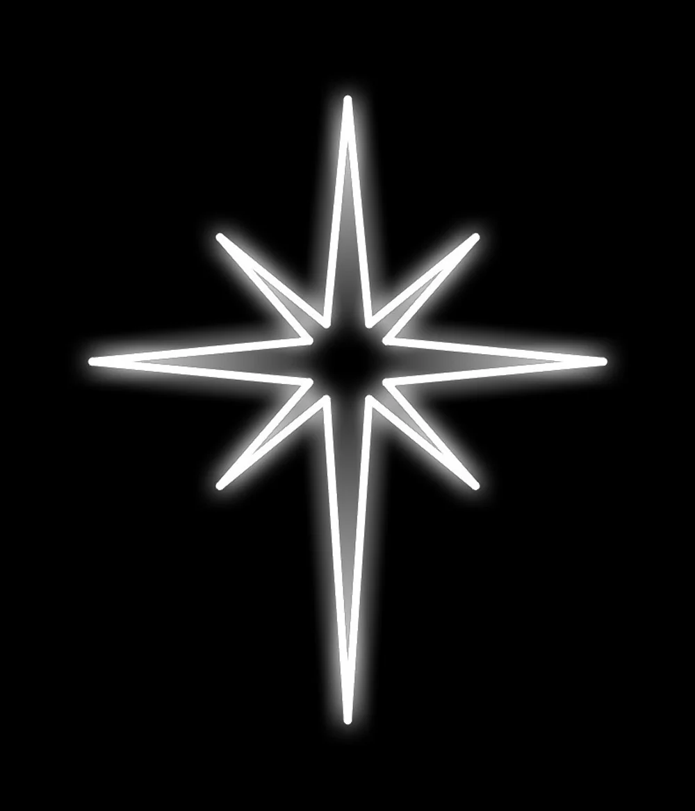 3' Bethlehem Star Neon Flex