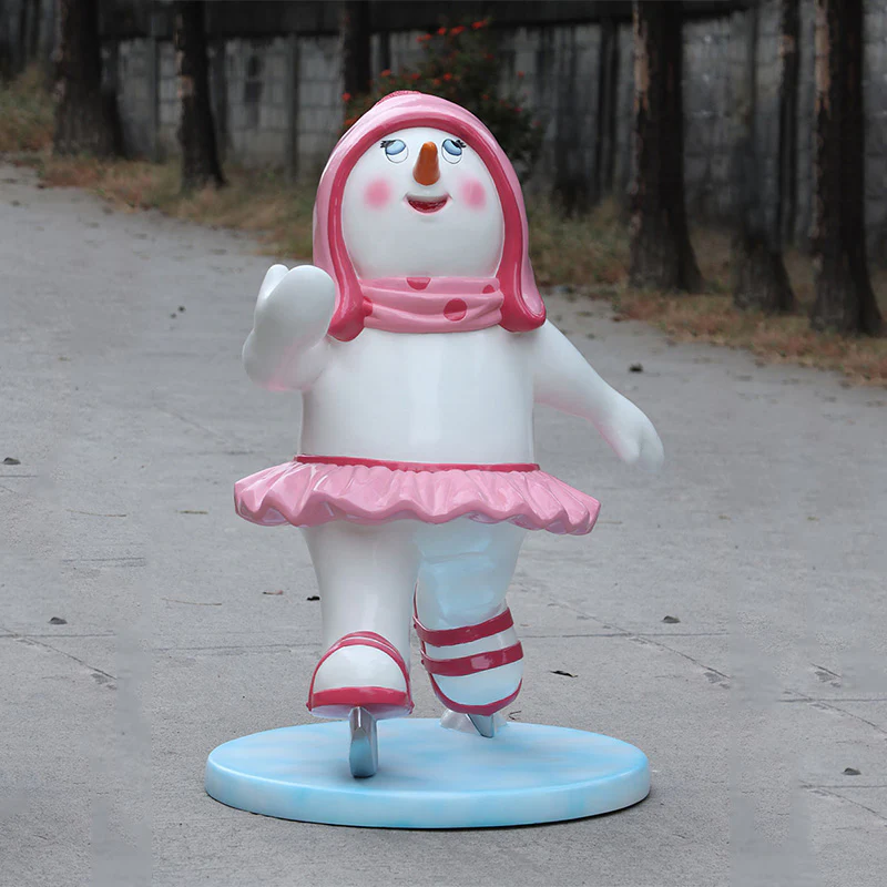 4' Skating Snowman Daughter