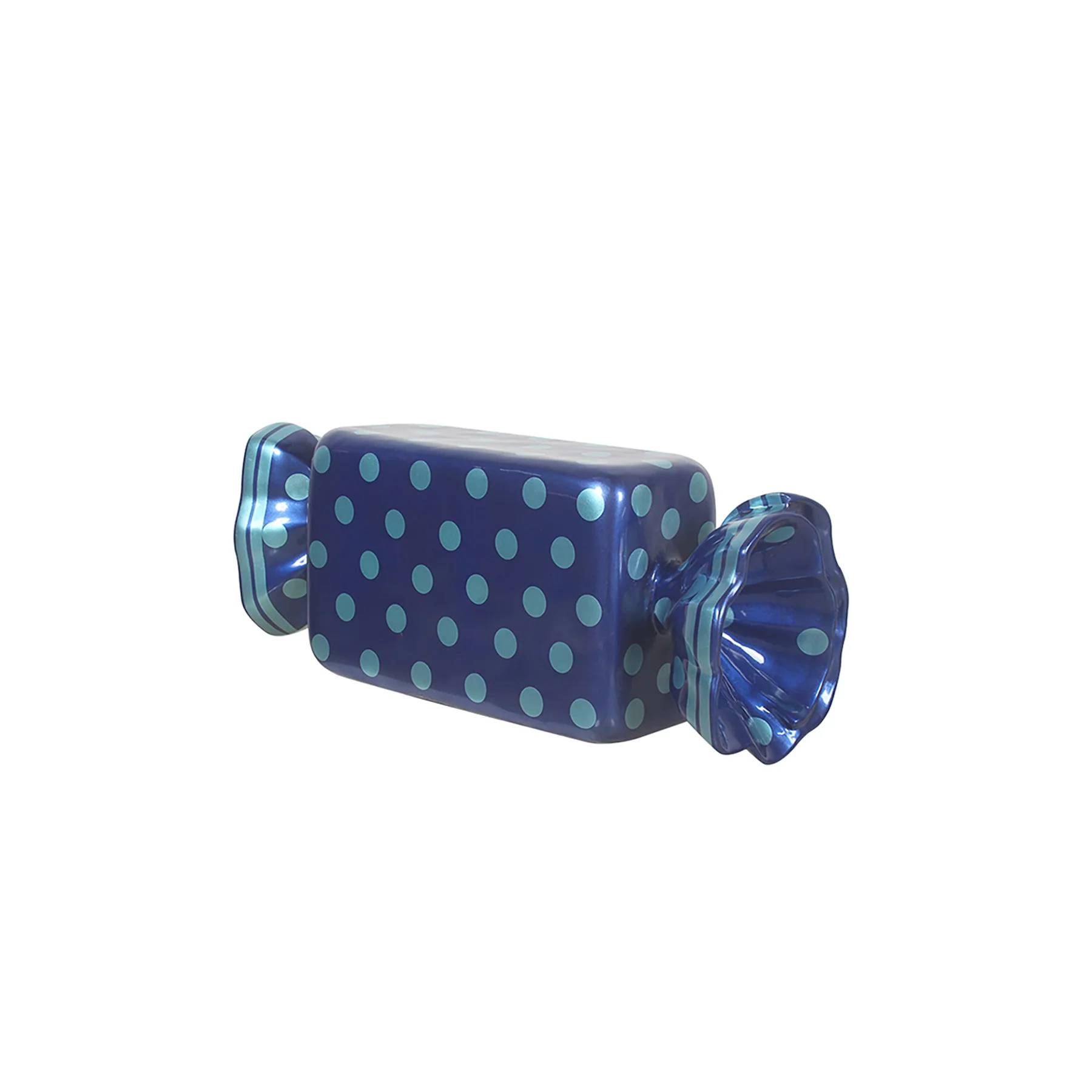 3' Wrapped Rectangle Candy with Blue Wrapper with Light Blue Polka Dots - Image 2