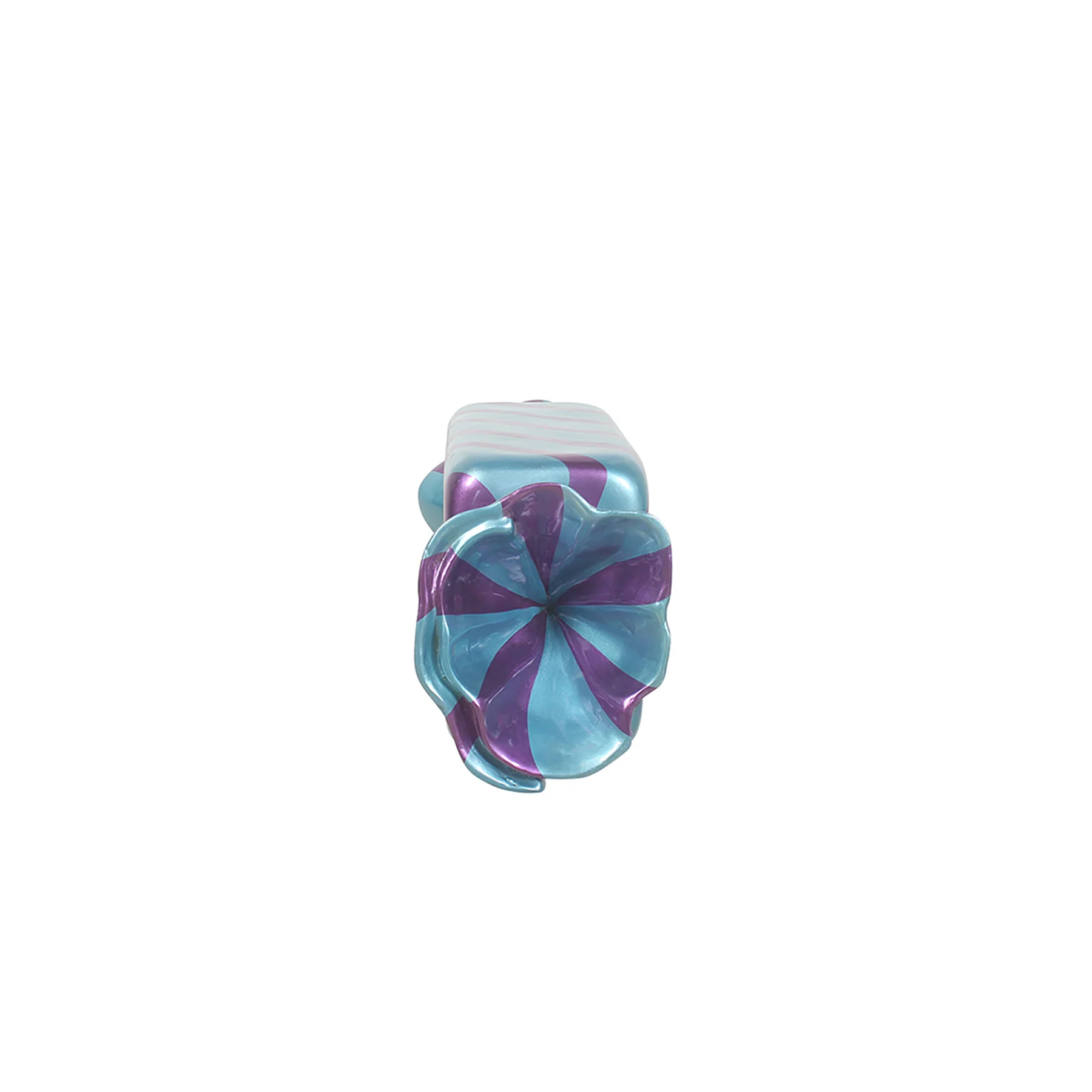 3' Wrapped Rectangle Candy with Light Blue Wrapper with Purple Stripes - Image 3