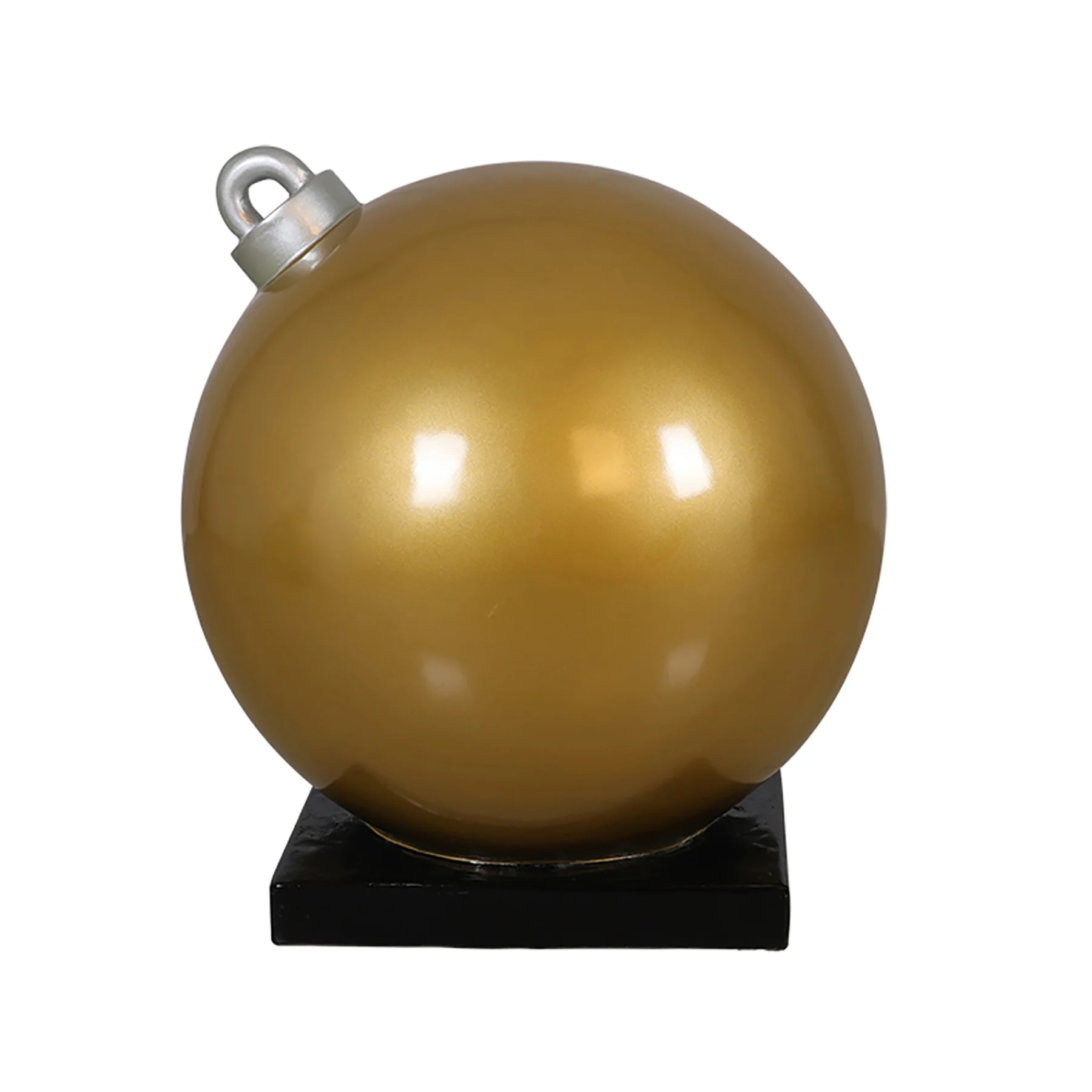36" Gold Christmas Ball Ornament Display with Base