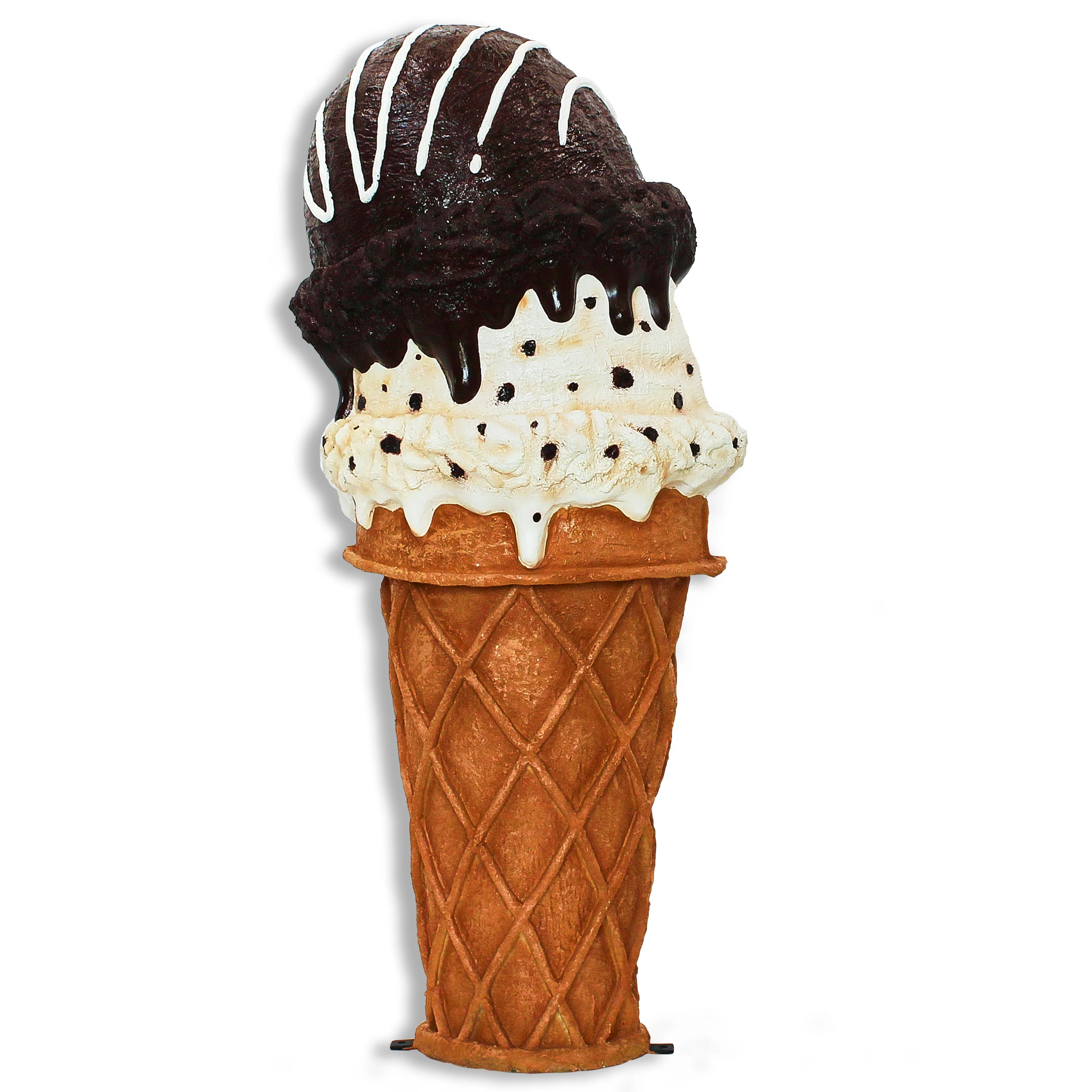 4' Double Scoop Chocolate and Cookie Dough Ice Cream Cone - Image 2
