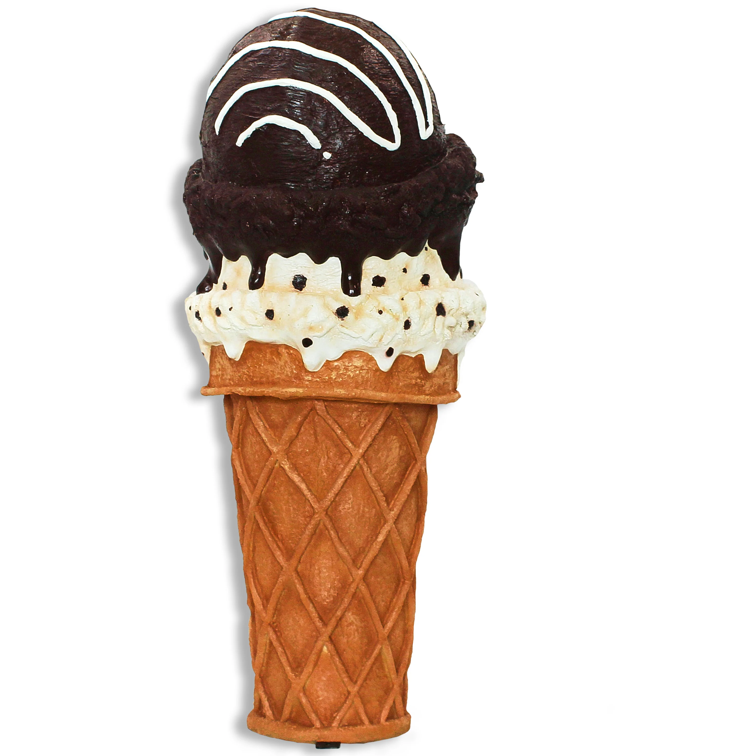 4' Double Scoop Chocolate and Cookie Dough Ice Cream Cone - Image 3
