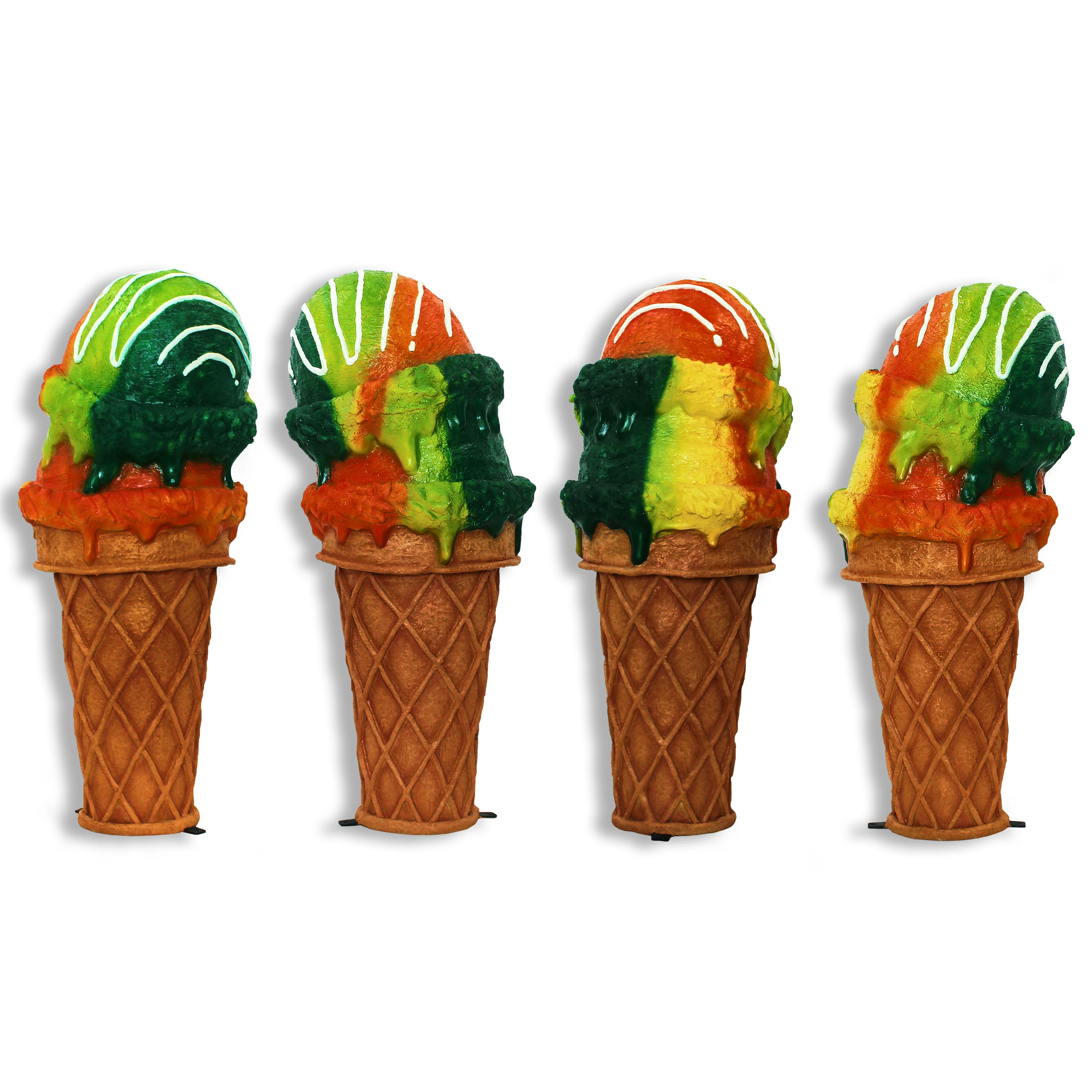 4' Double Scoop Rainbow Ice Cream - Image 5