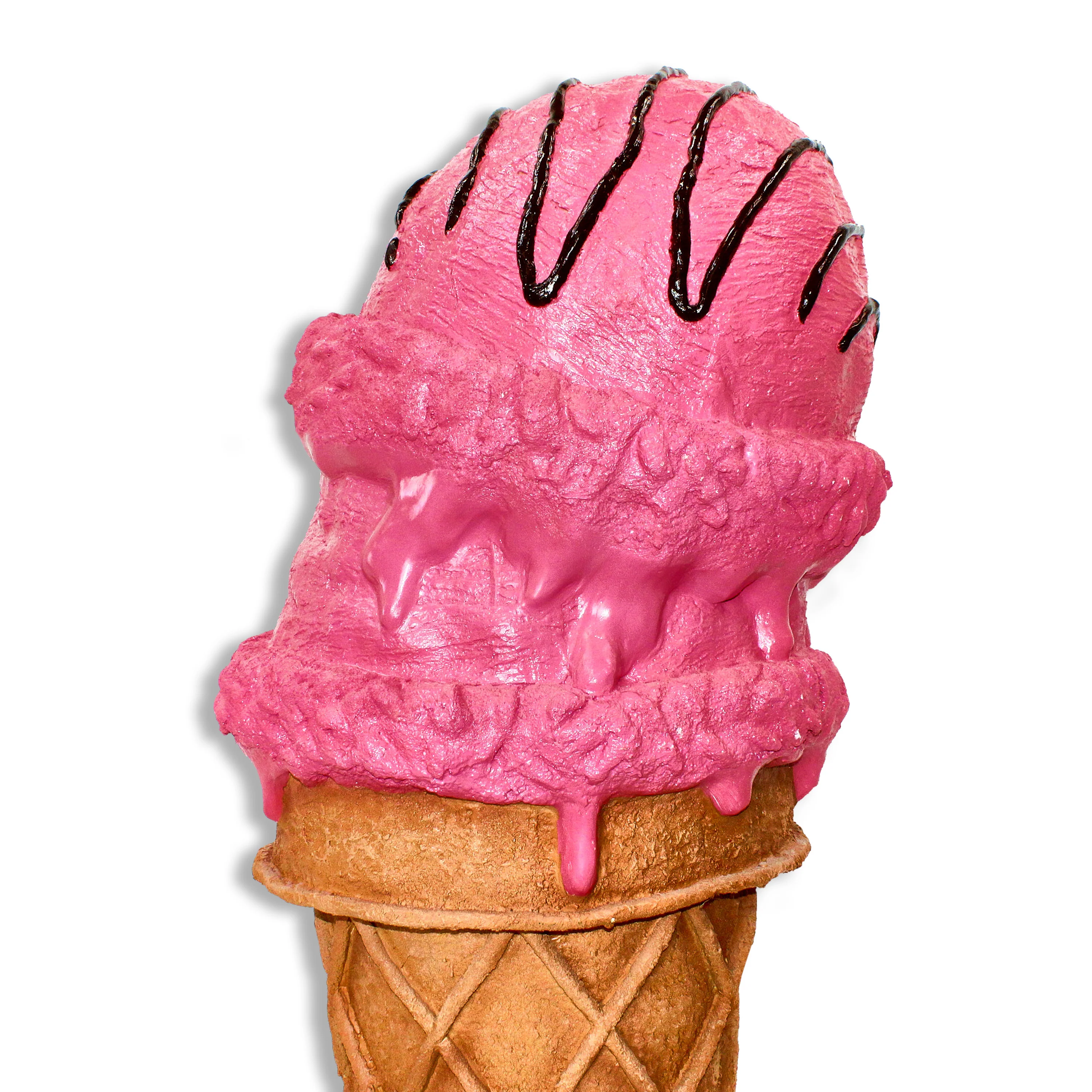 4' Double Scoop Strawberry Ice Cream Cone - Image 6