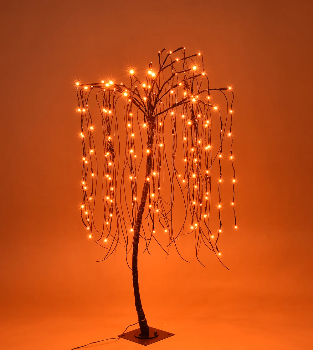 4' Orange LED Willow Tree
