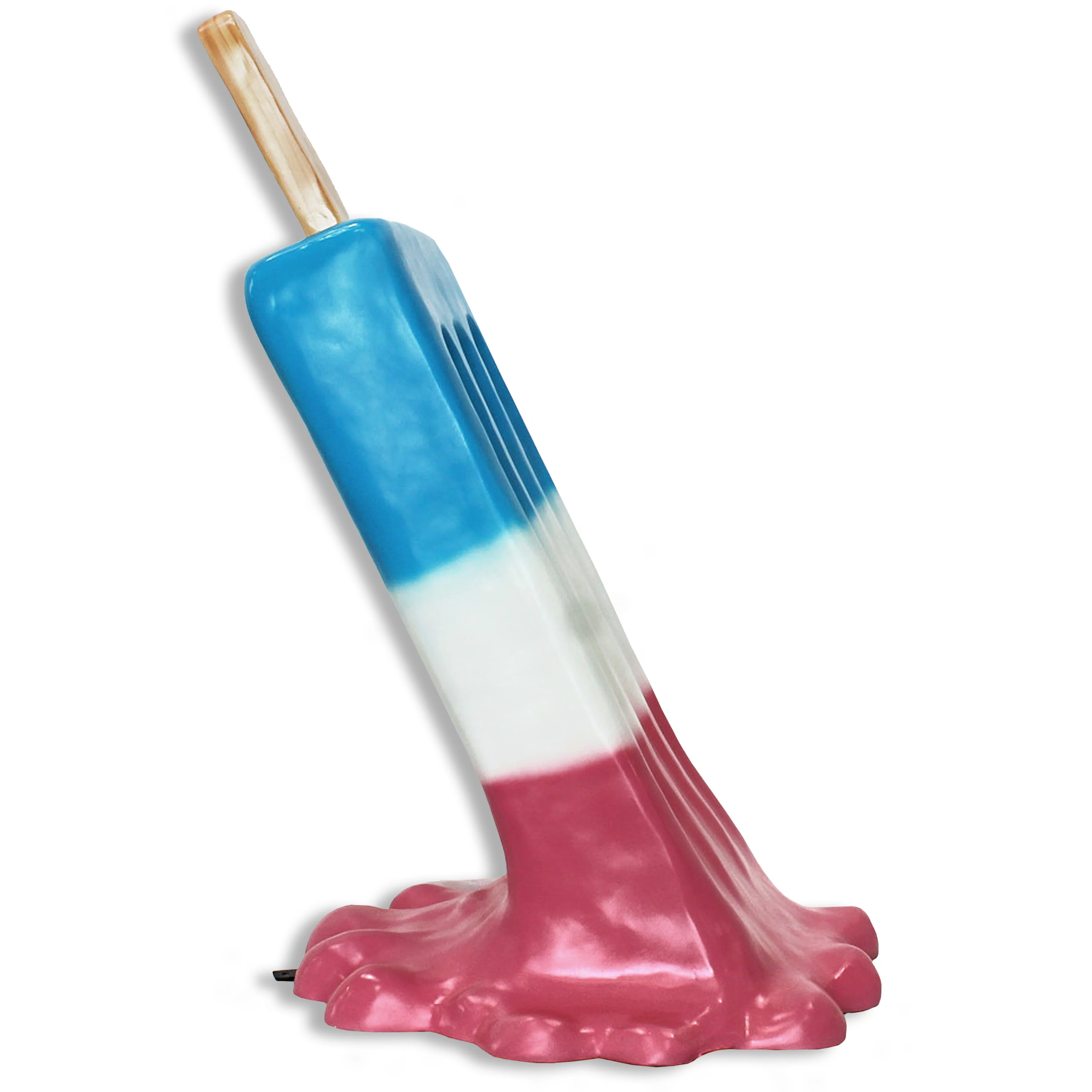 4' Pink, White and Blue Melting Popsicle - Image 2