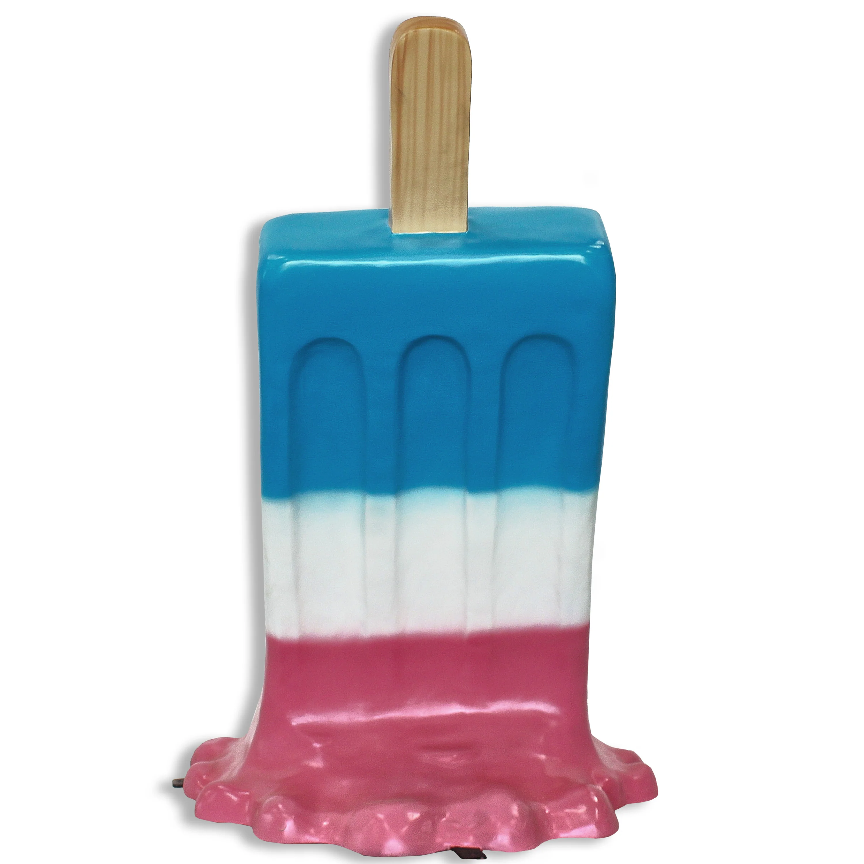 4' Pink, White and Blue Melting Popsicle - Image 3