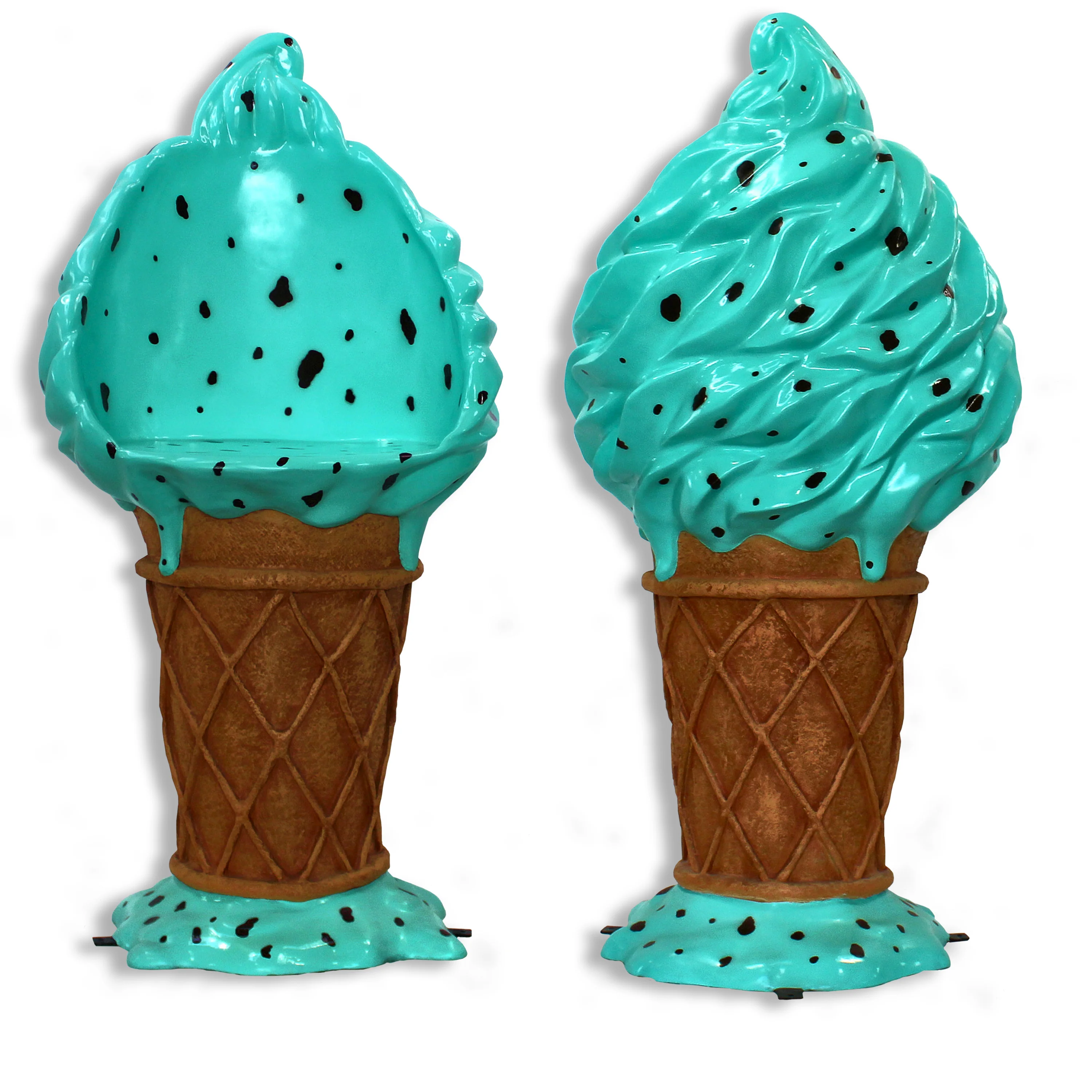 5' Mint chocolate Chip Ice Cream Cone Bar Stool - Image 2