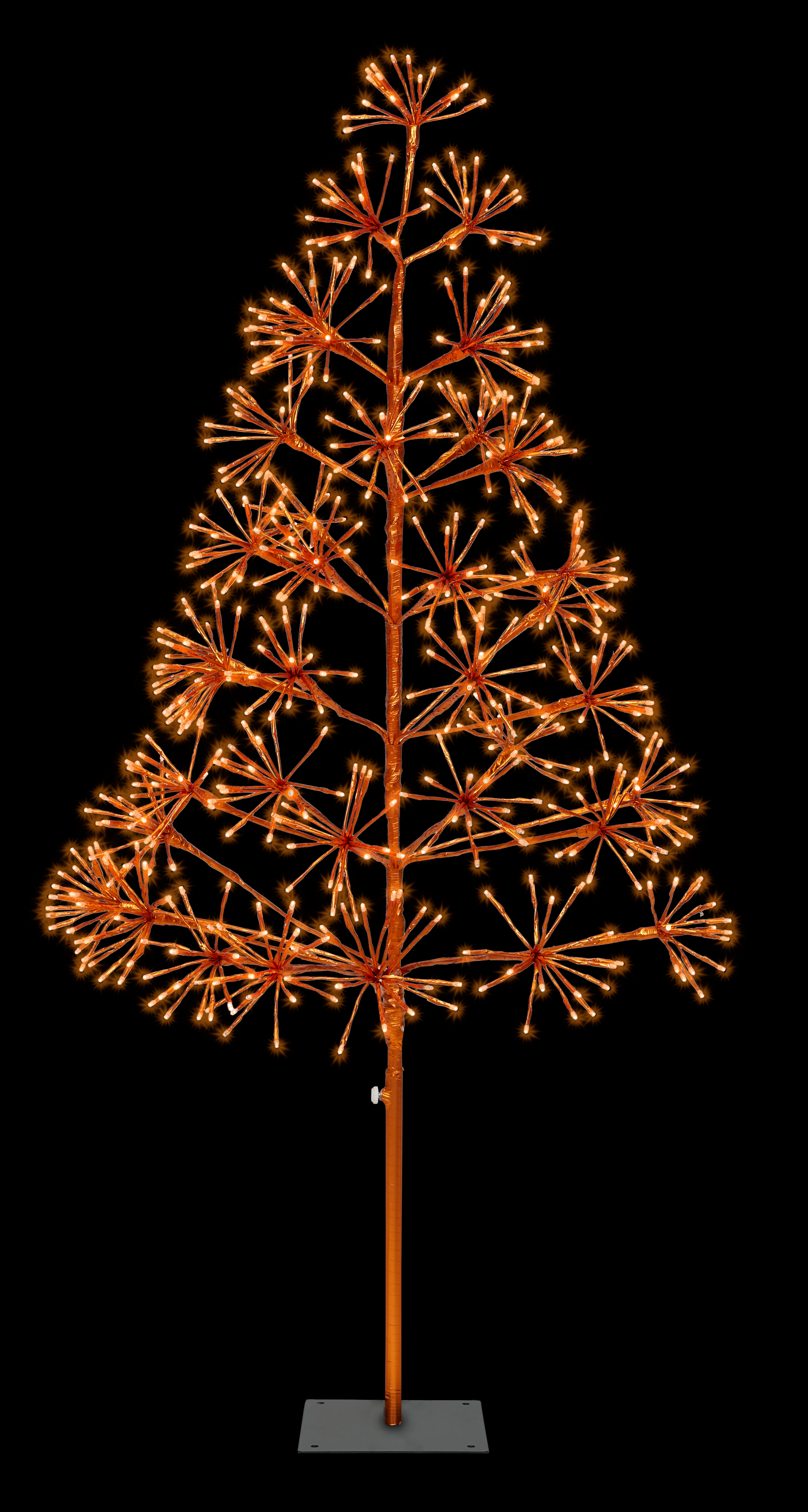5' Orange Starburst LED Tree - Image 3