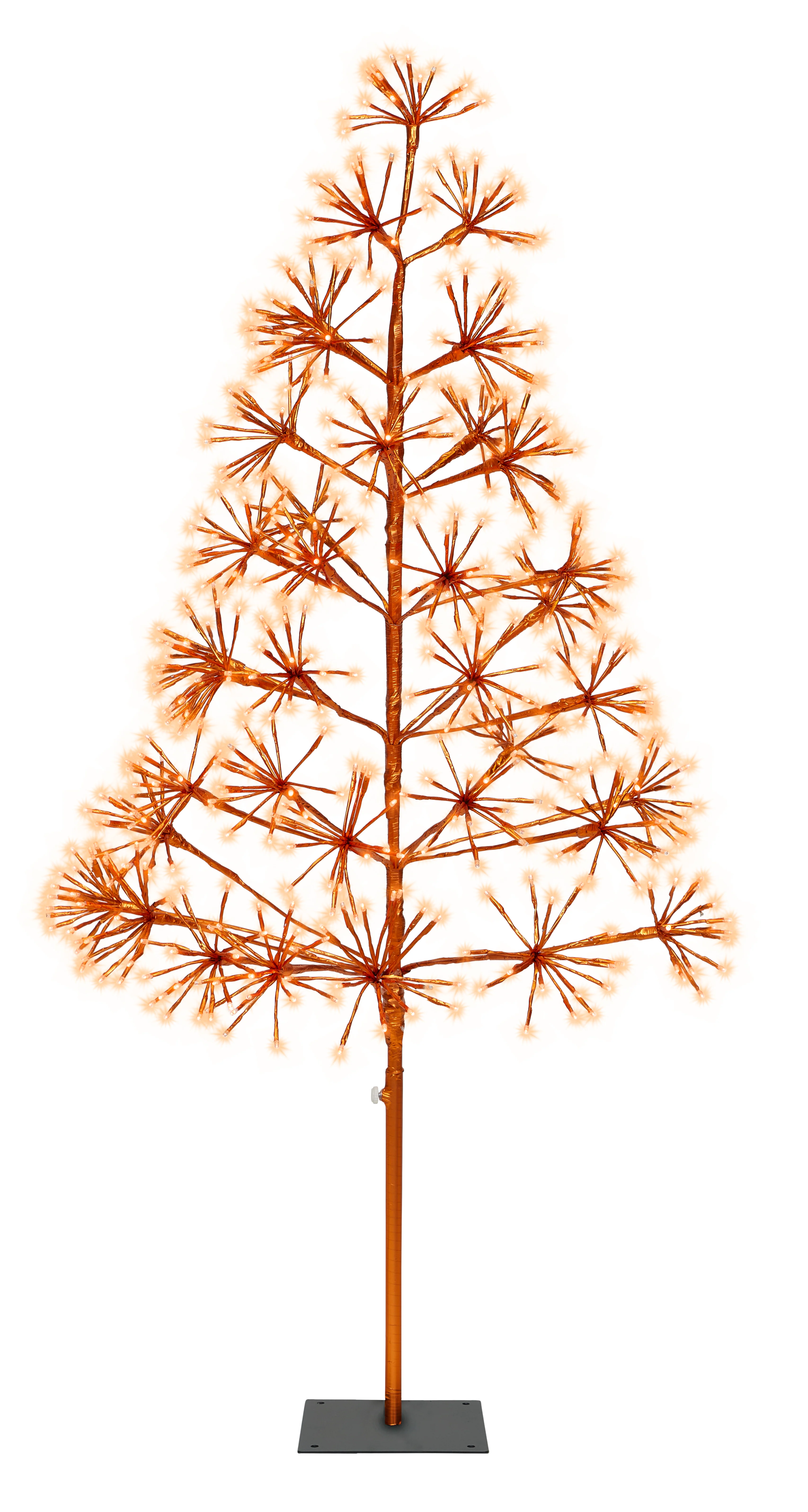 5' Orange Starburst LED Tree - Image 4