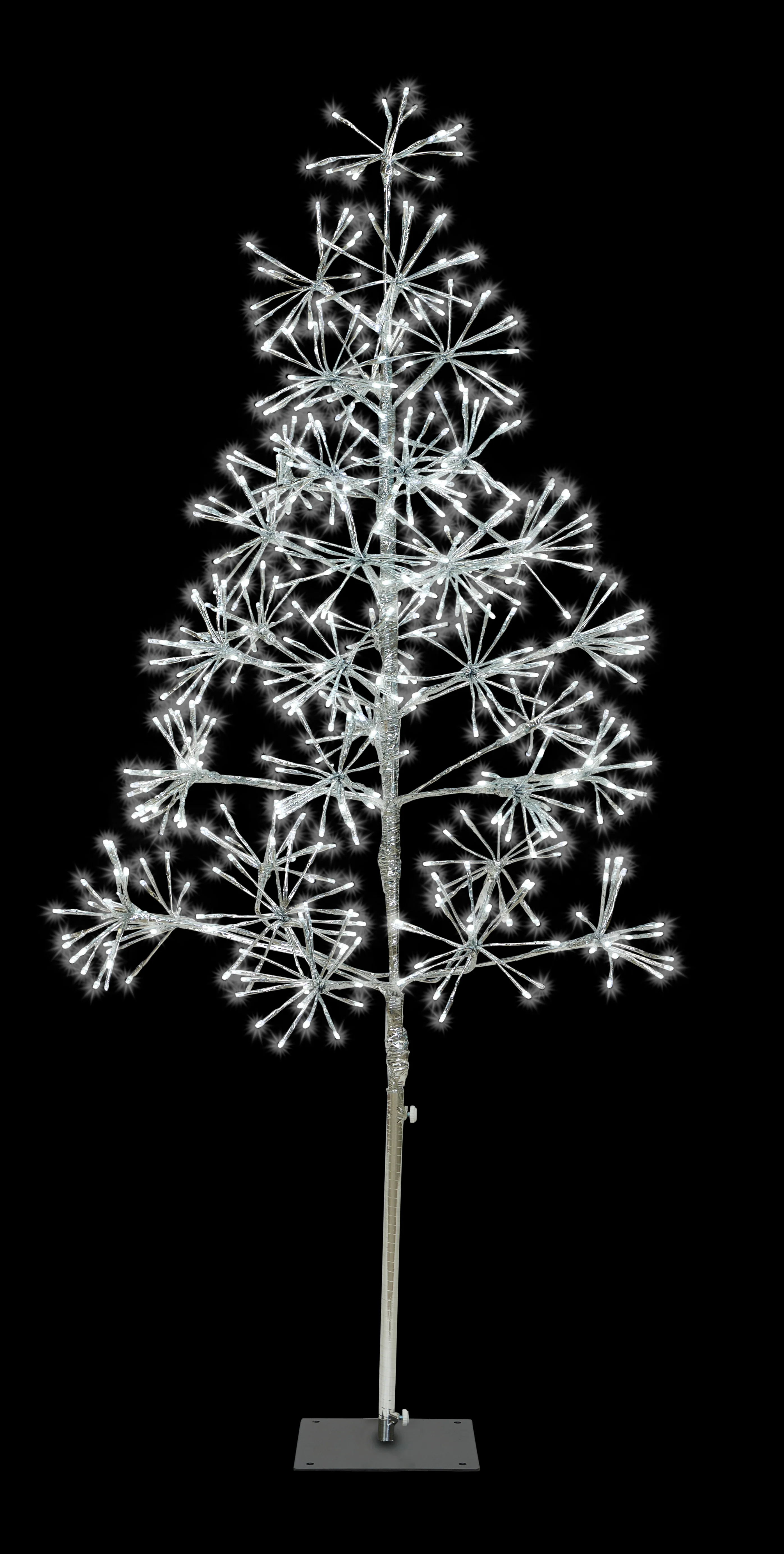 5' Pure White Starburst LED Tree - Image 3
