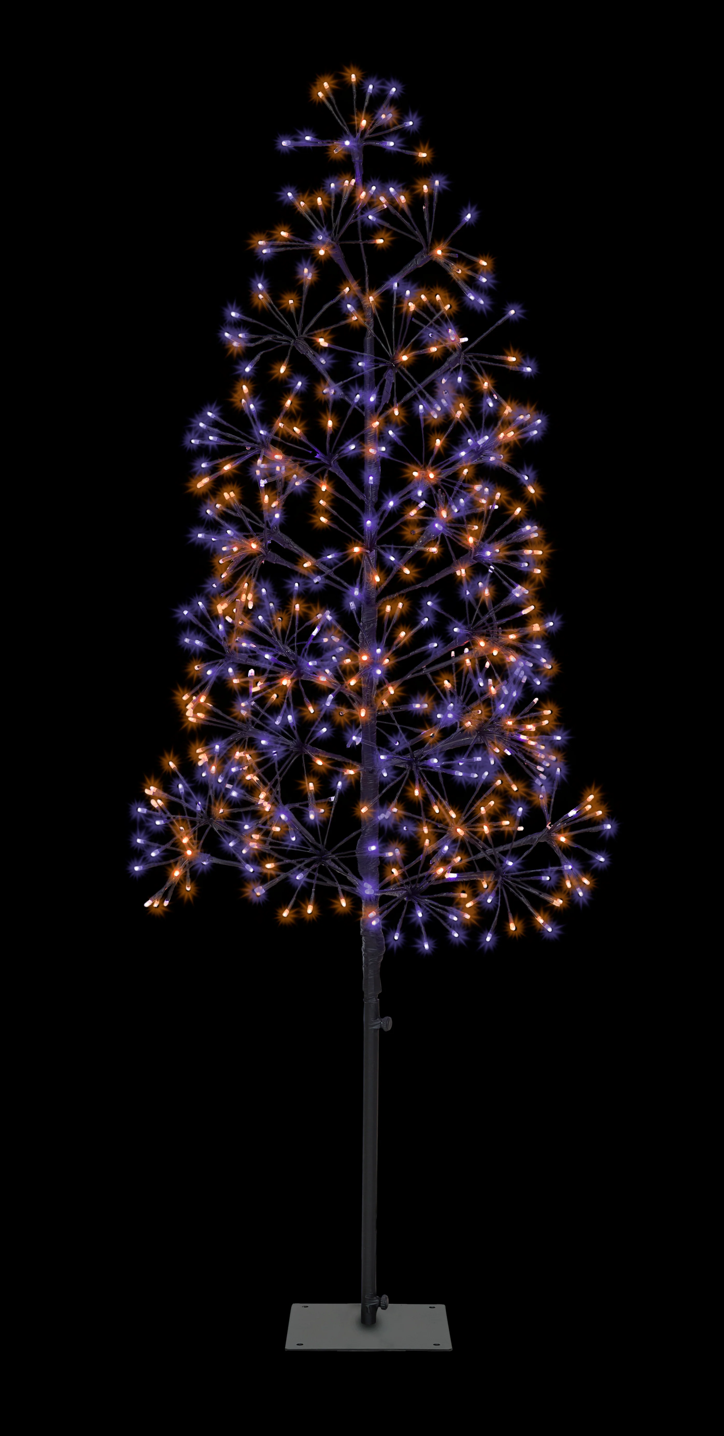 5' Purple and Orange LED Tree - Image 3
