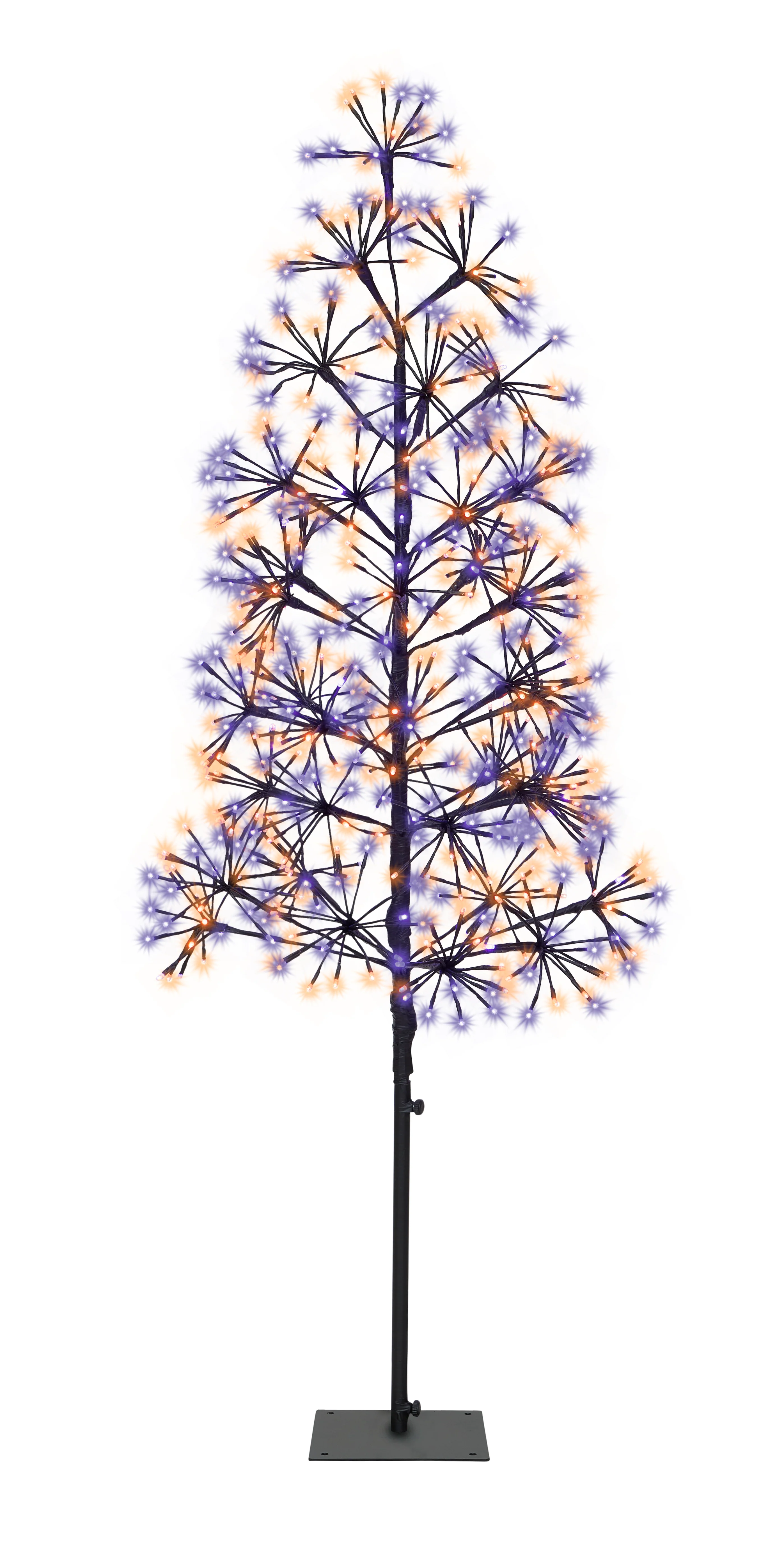 5' Purple and Orange LED Tree - Image 4