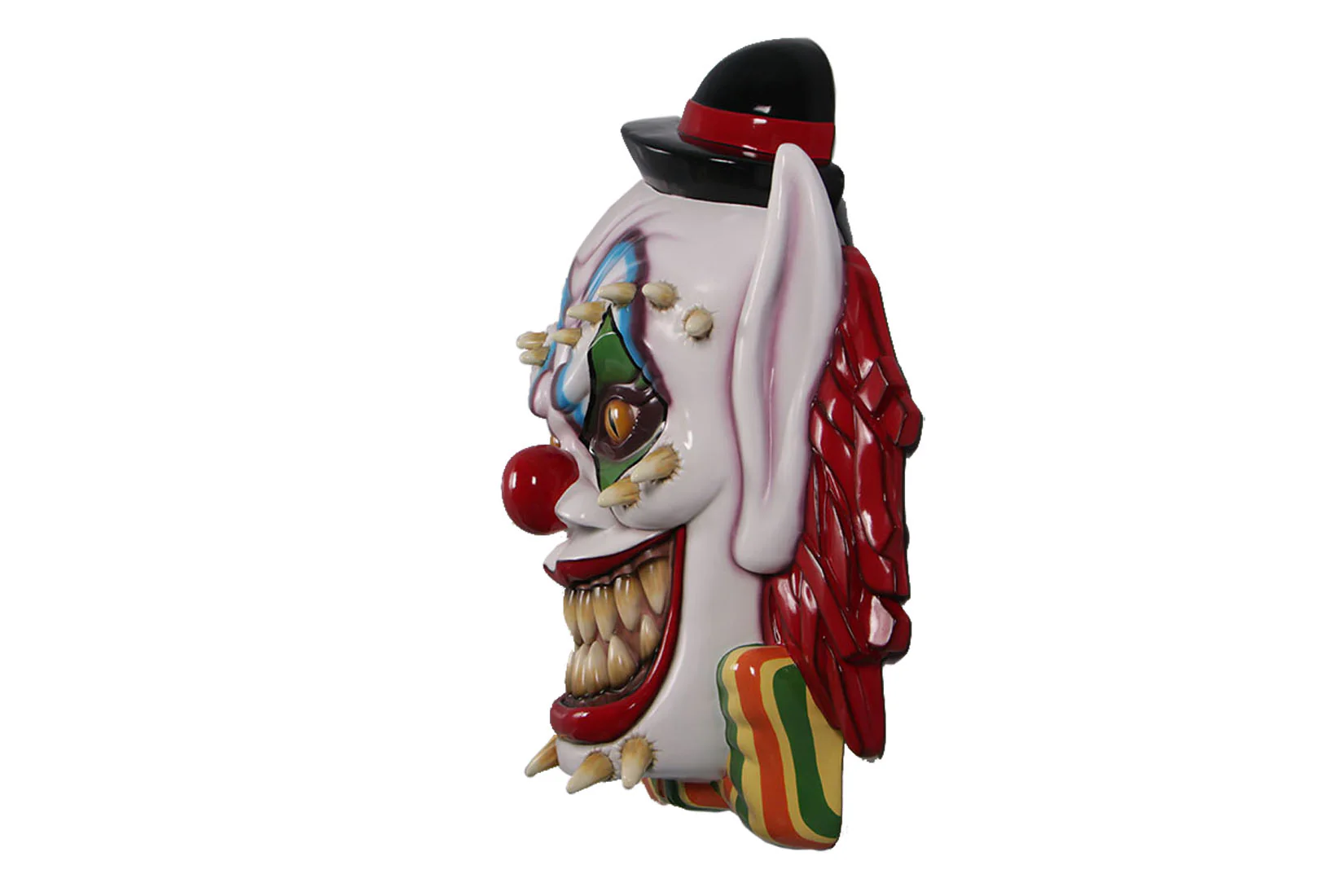 5' Scary Clown Mask Wall Mount - Image 4