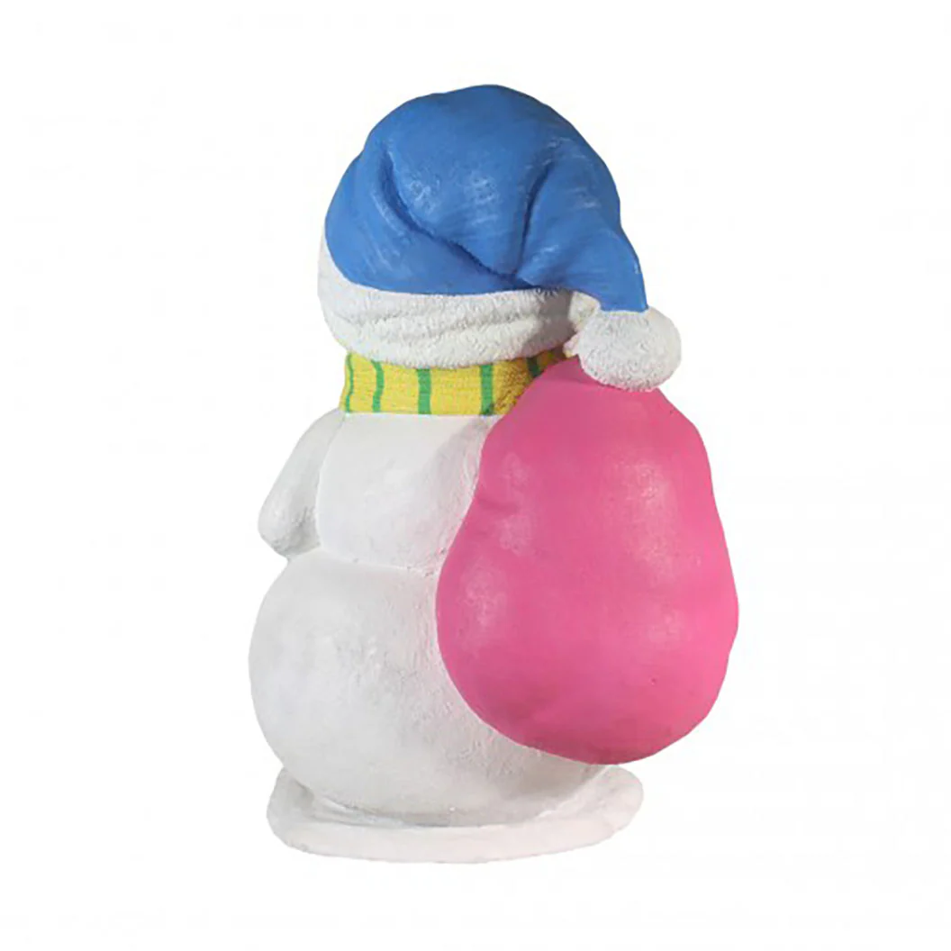 5' Snowman with Pink Sack - Image 3