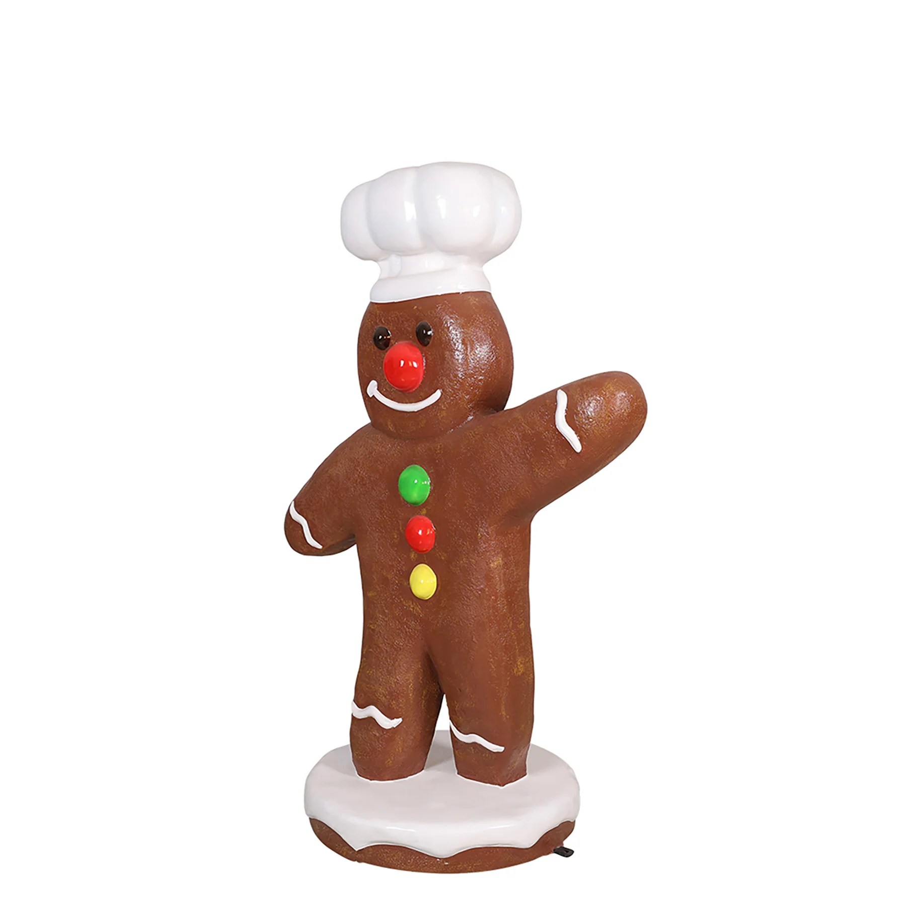 5' Waving Gingerbread Baker - Image 3