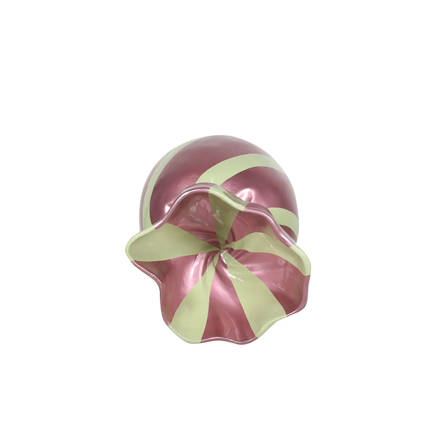 5' Wrapped Oval Candy with Hot Pink Wrapper with Lime Green Stripes - Image 3