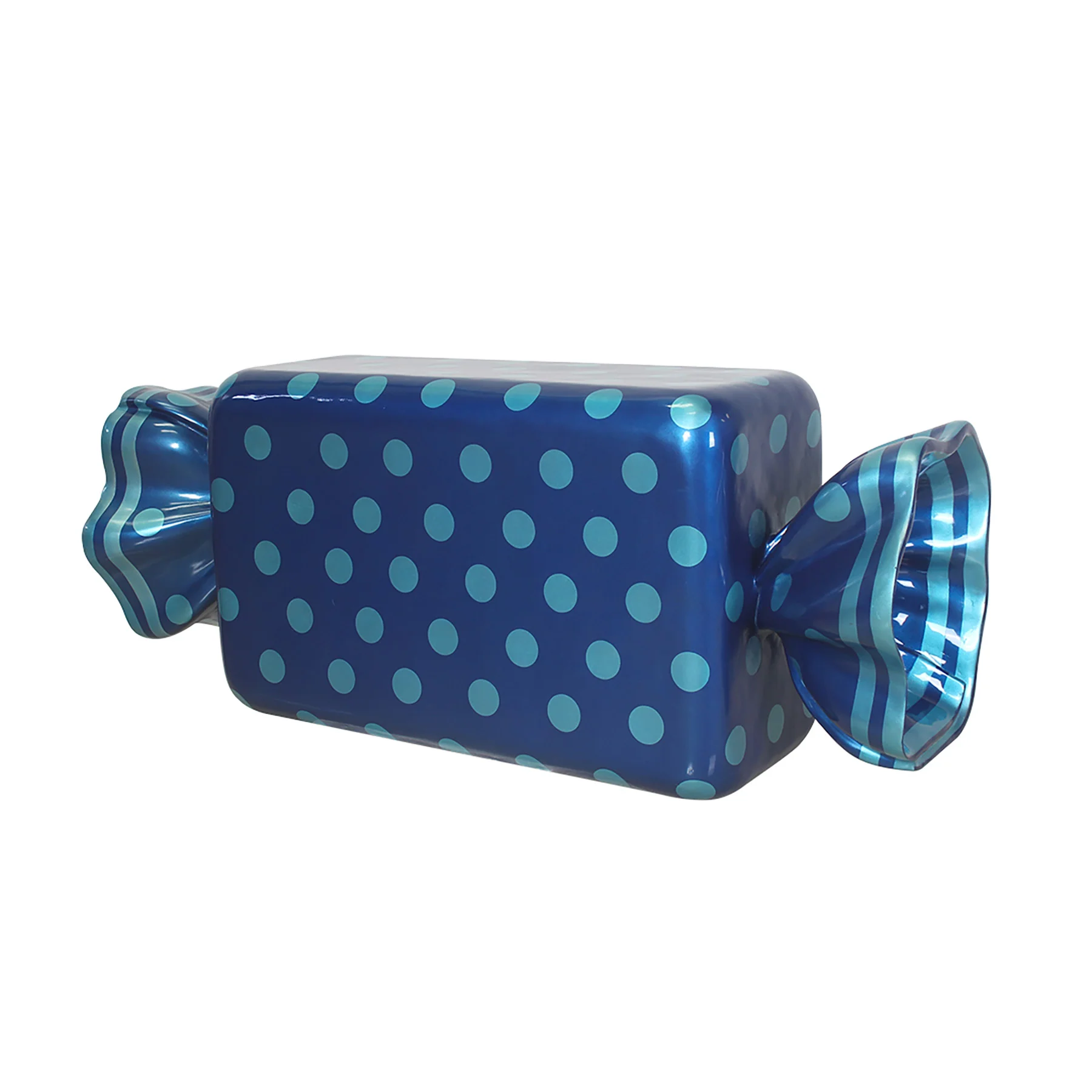 5' Wrapped Rectangle Candy with Blue Wrapper with Light Blue Polka Dots - Image 2