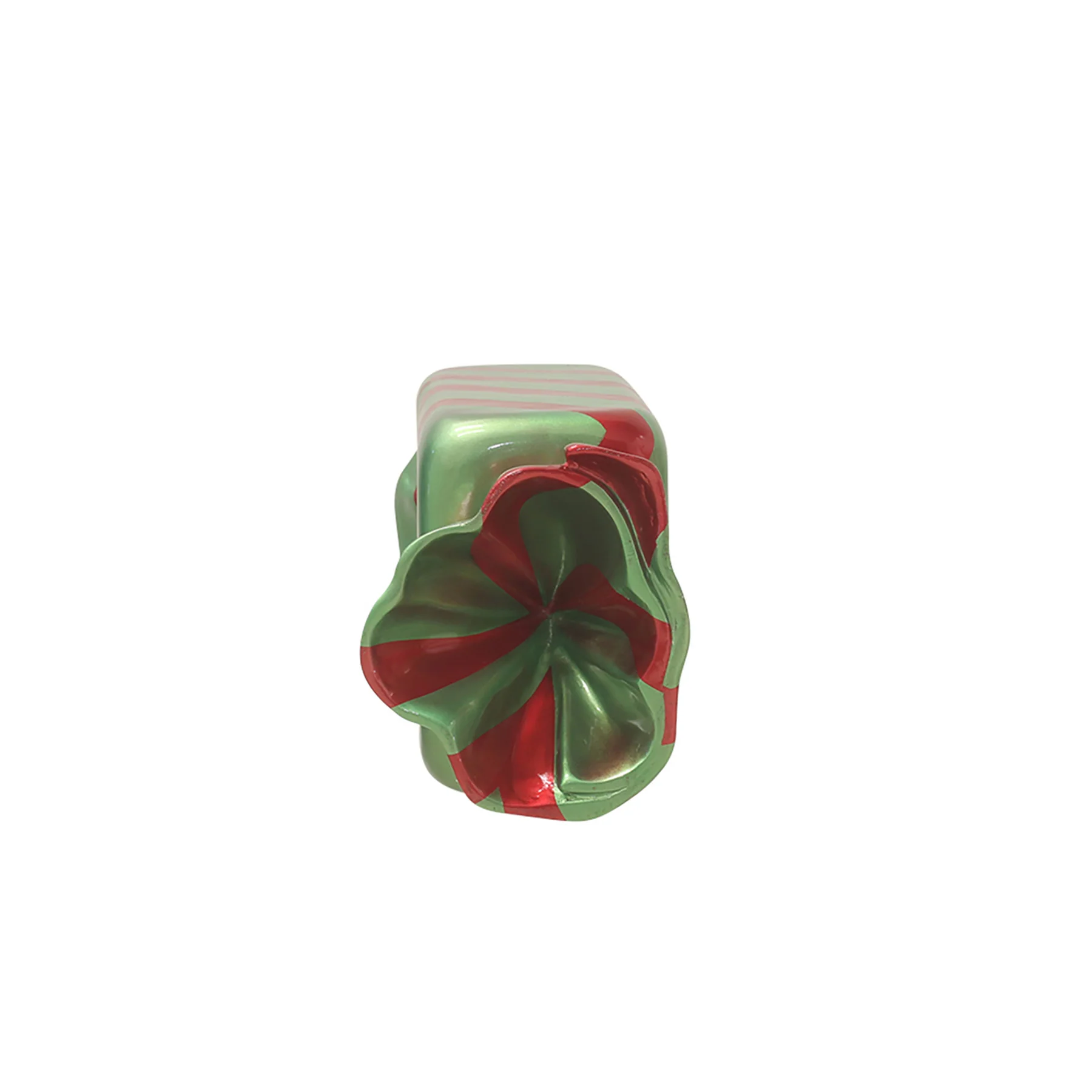 5' Wrapped Rectangle Candy with Green Wrapper and Red Stripes - Image 3