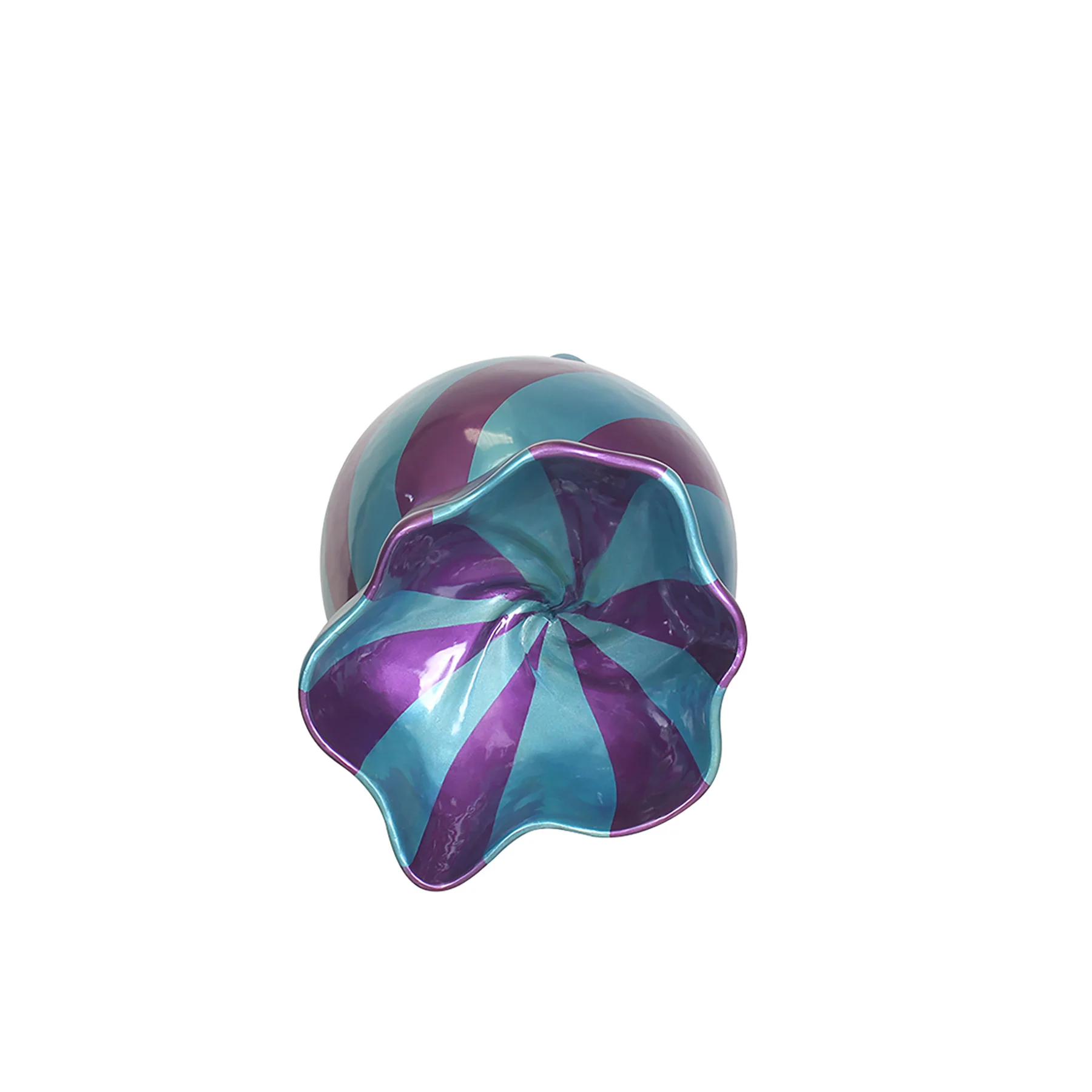 5' Wrapped Rectangle Candy with Purple Wrapper with Blue Stripes - Image 3