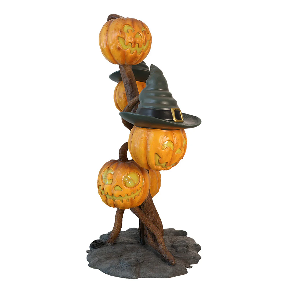6.5' Lighted Jack-O-Lantern Pumpkin Tree - Image 4