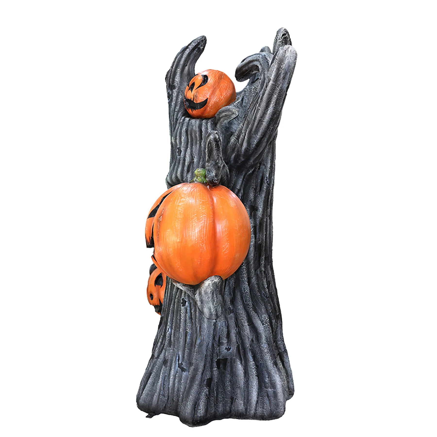 8' Spooky tree with pumpkins - Image 4