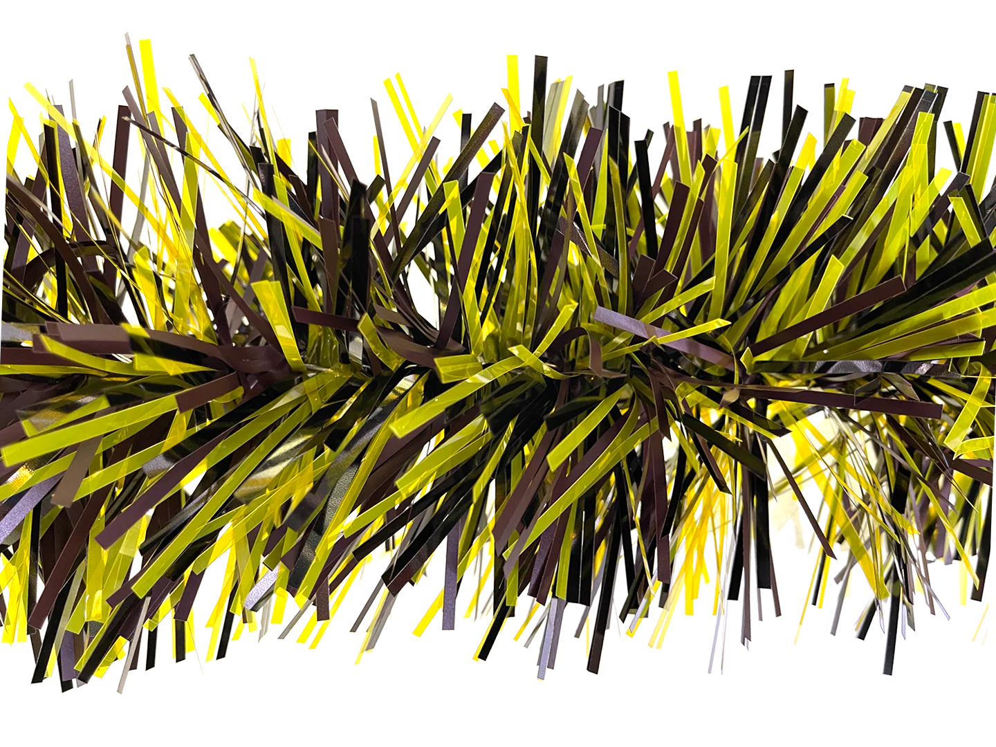 6" Matte Brown Metallic Black Translucent Yellow Garland 20' Section