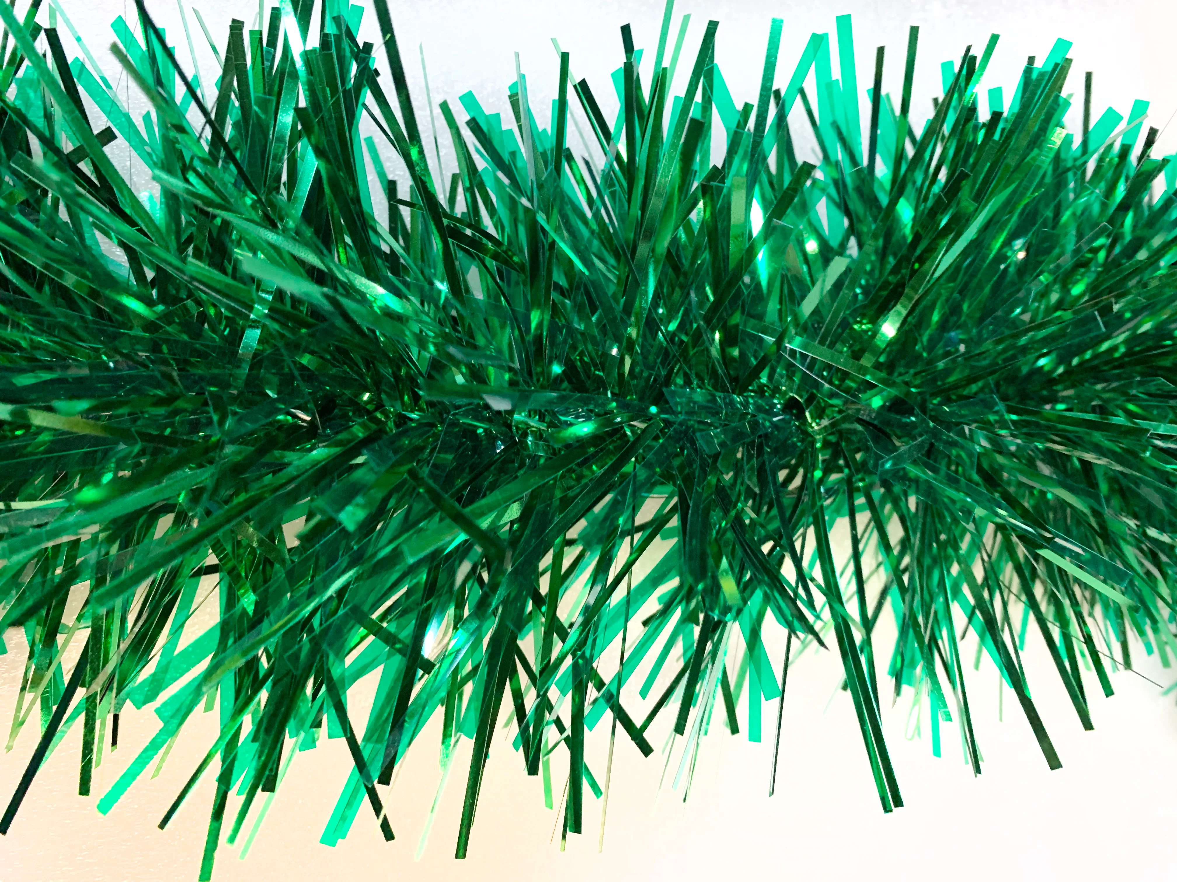 6" Metallic Green and Translucent Green Garland 20' Section