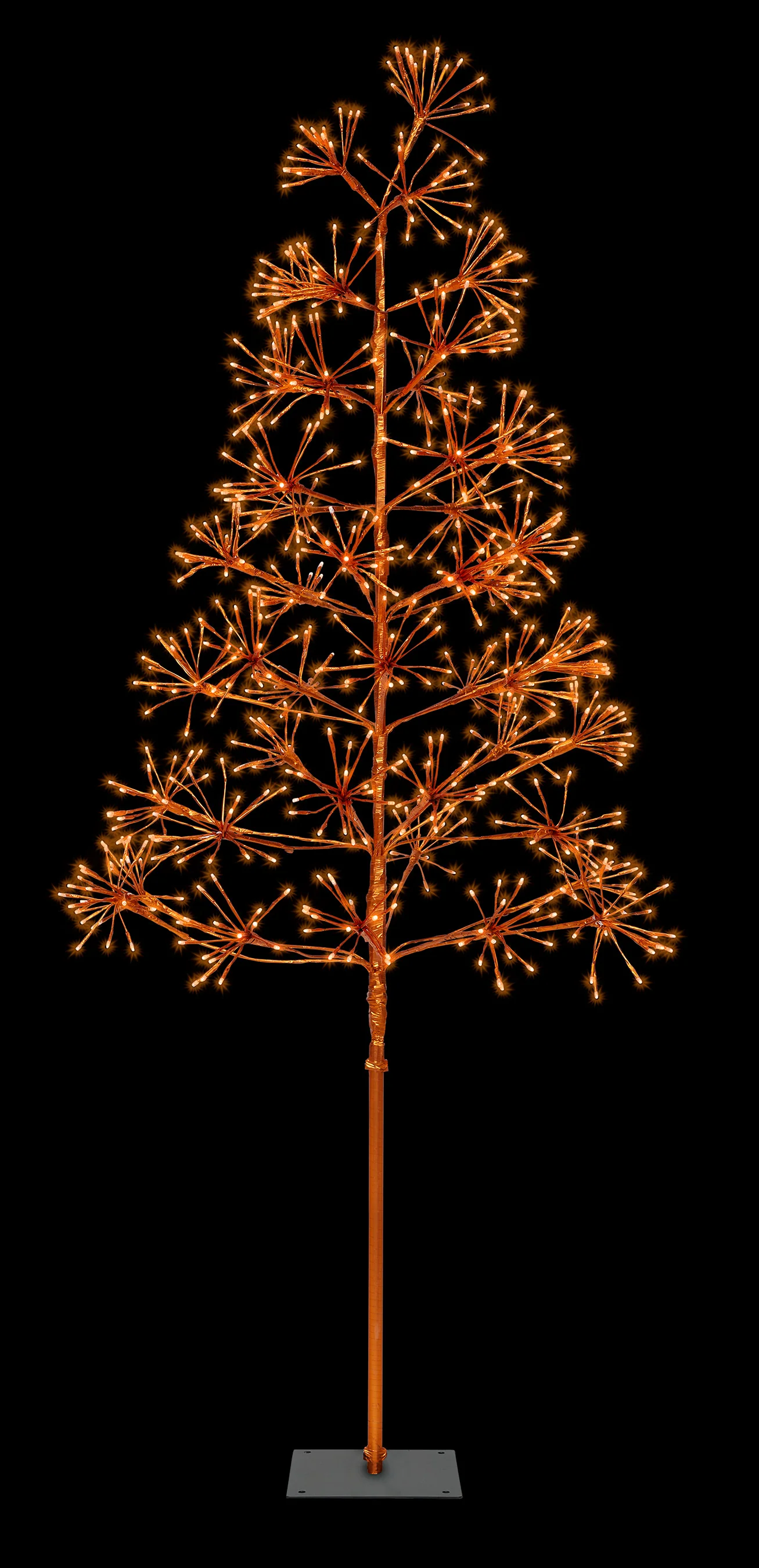 6' Orange Starburst LED Tree - Image 3