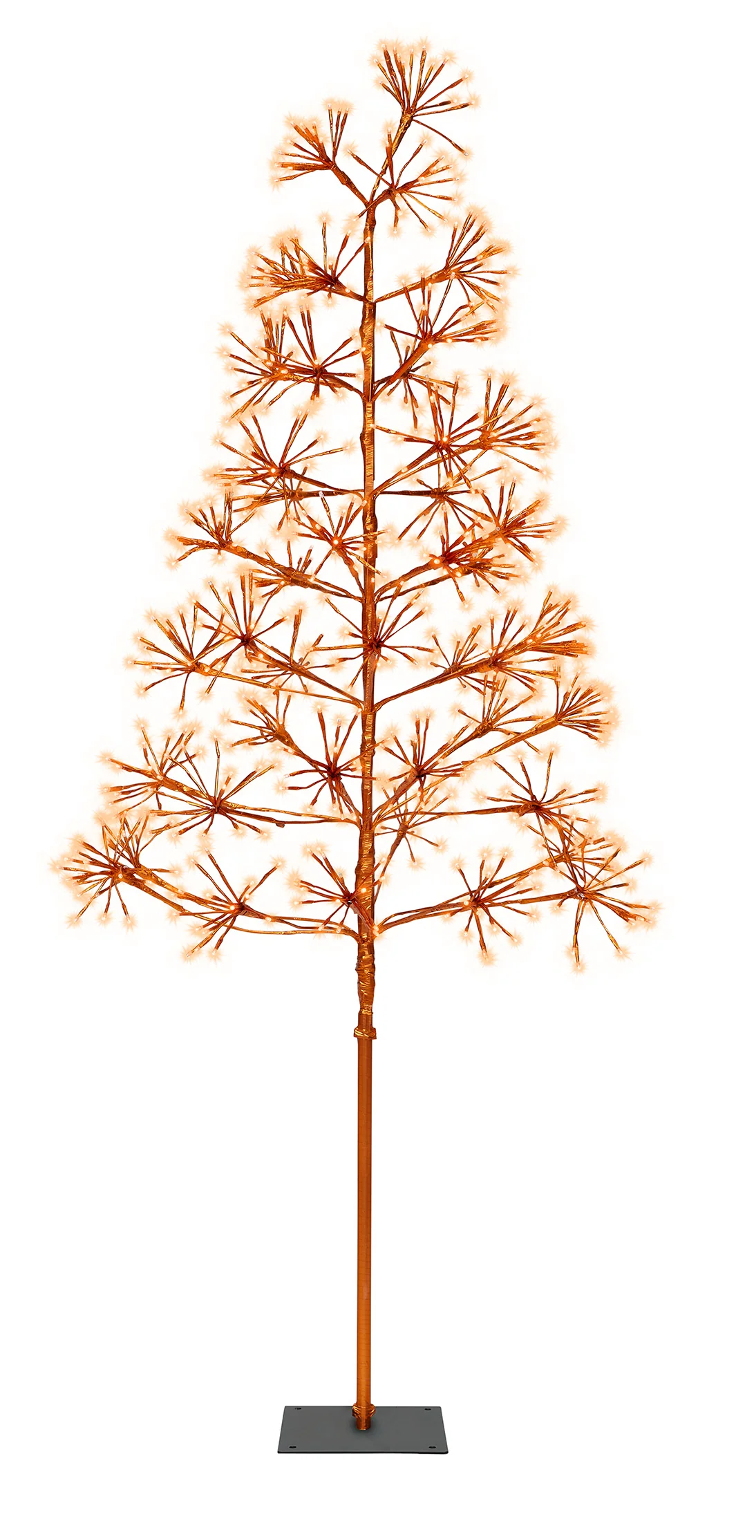 6' Orange Starburst LED Tree - Image 4