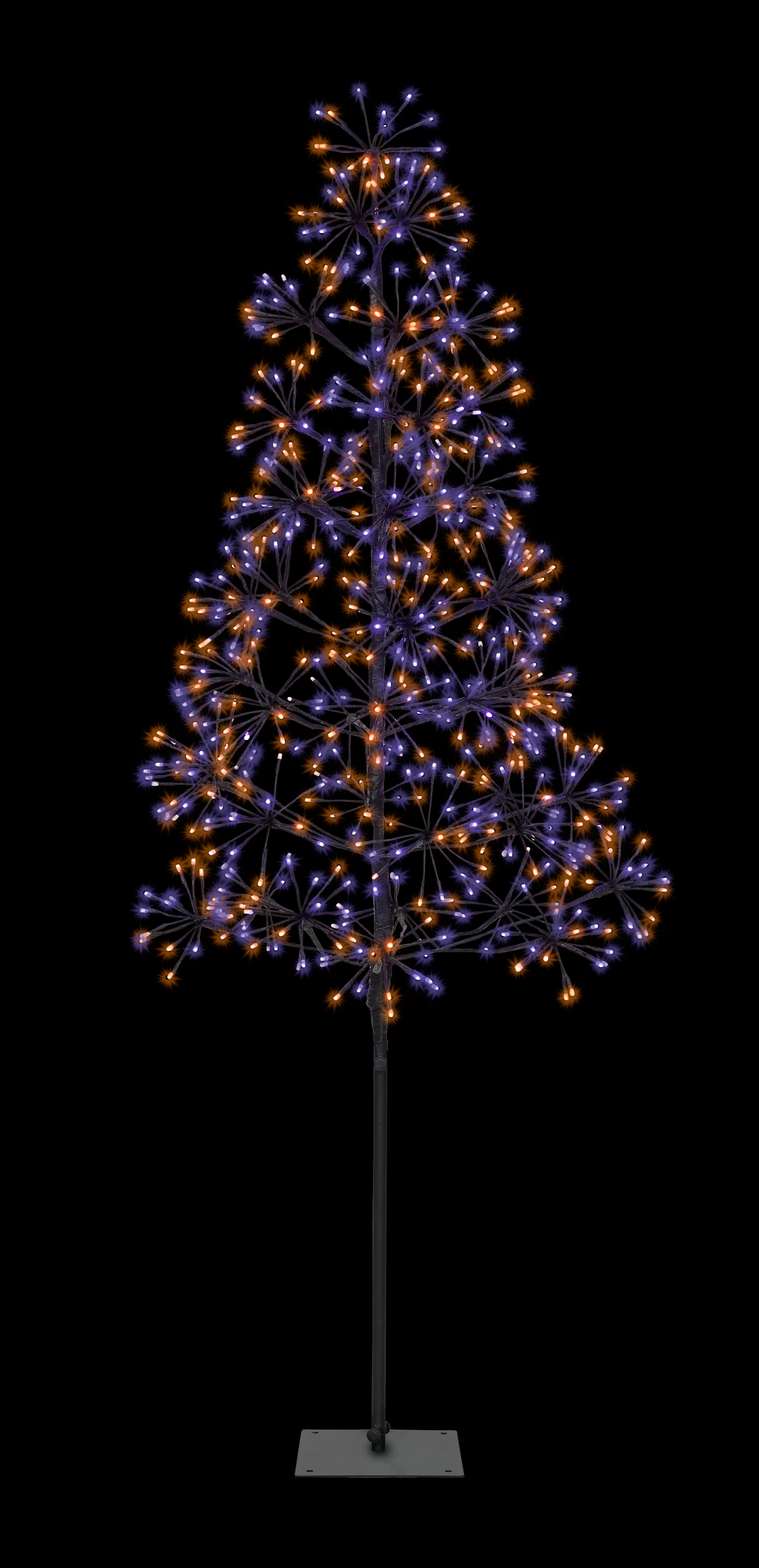6' Purple and Orange LED Tree with Black Frame - Image 3