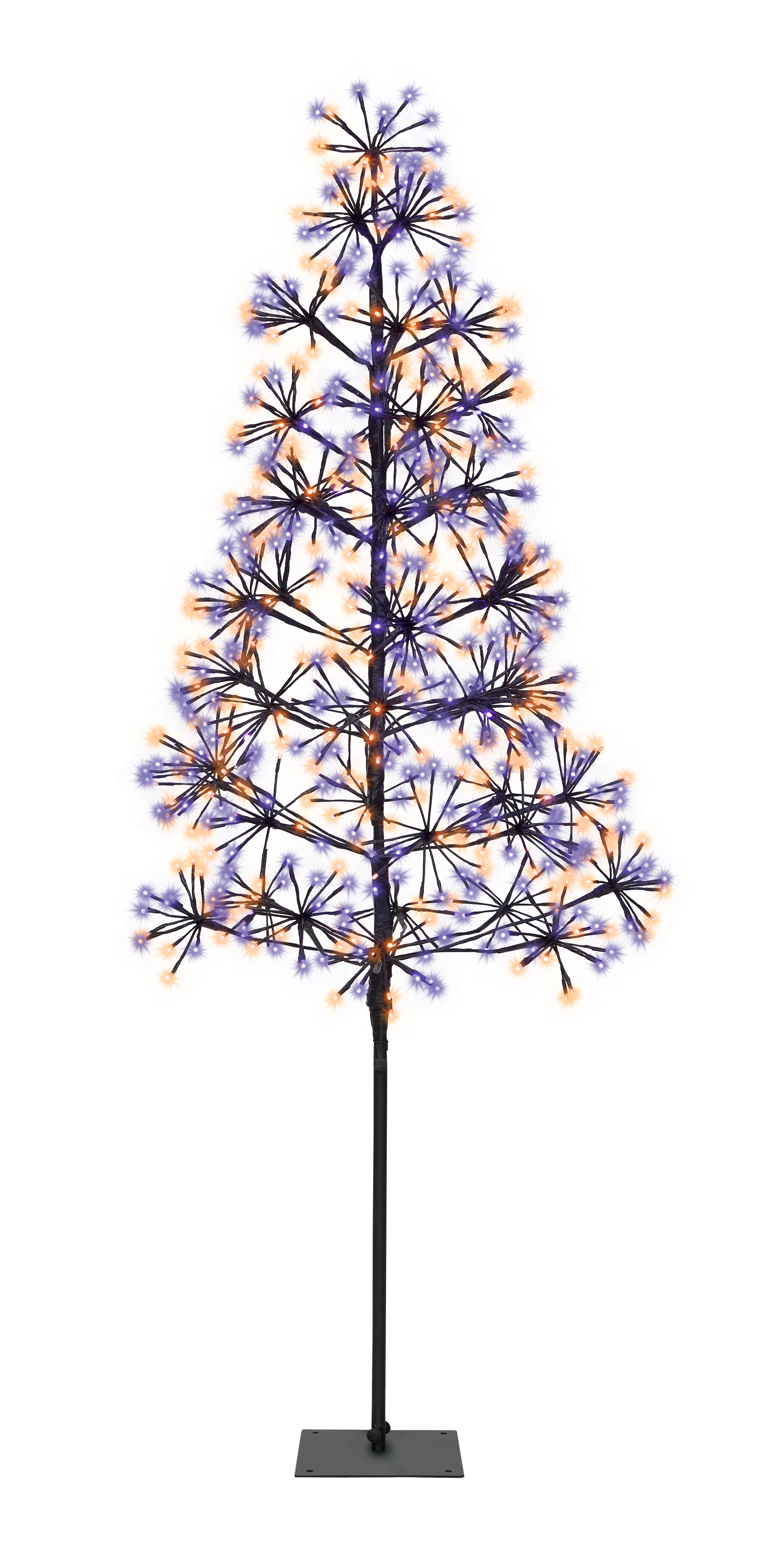 6' Purple and Orange LED Tree with Black Frame - Image 4