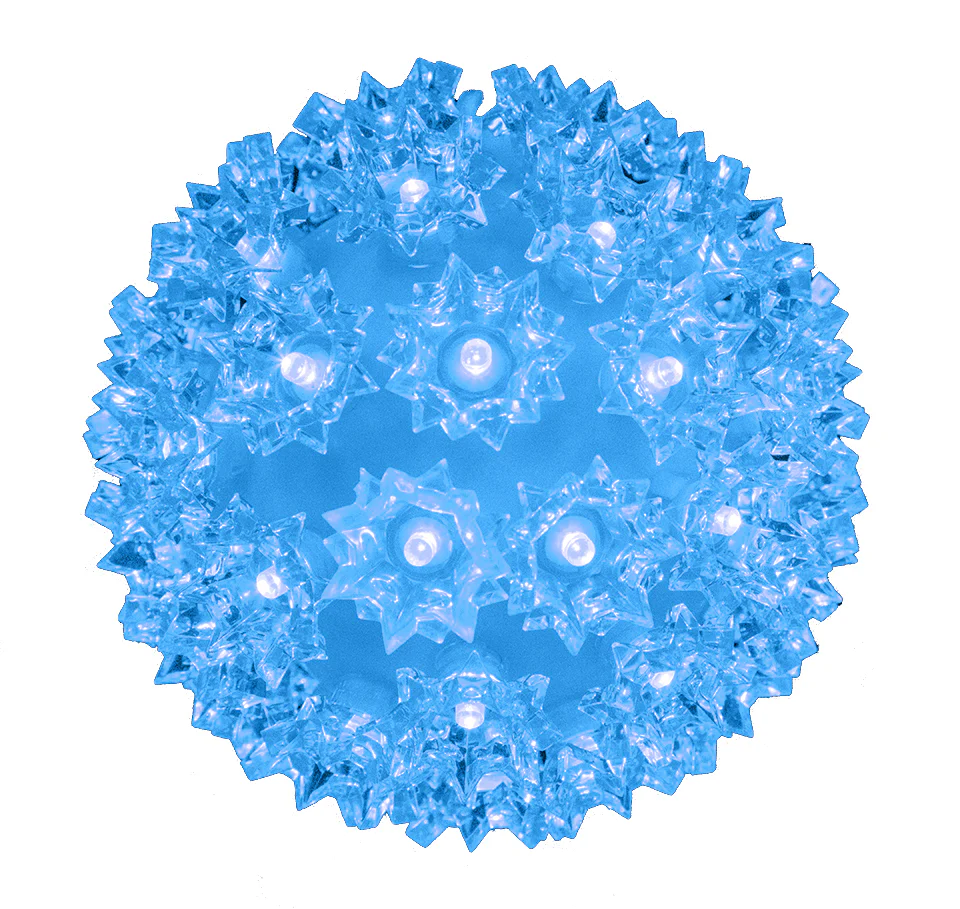 6'' Teal 1/5 LED Strobe Sphere