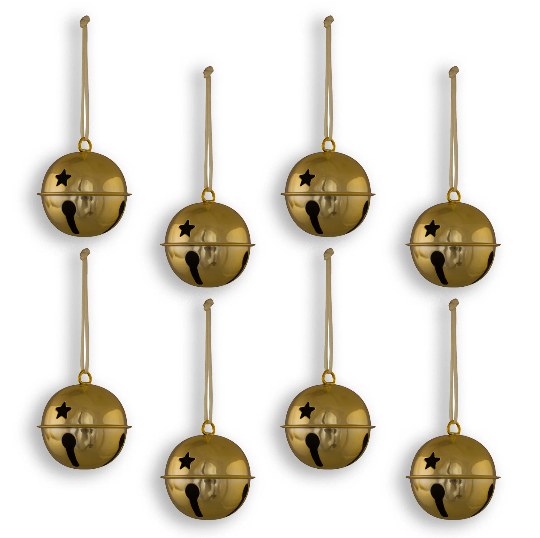 8 Pack Gold Jingle Bell