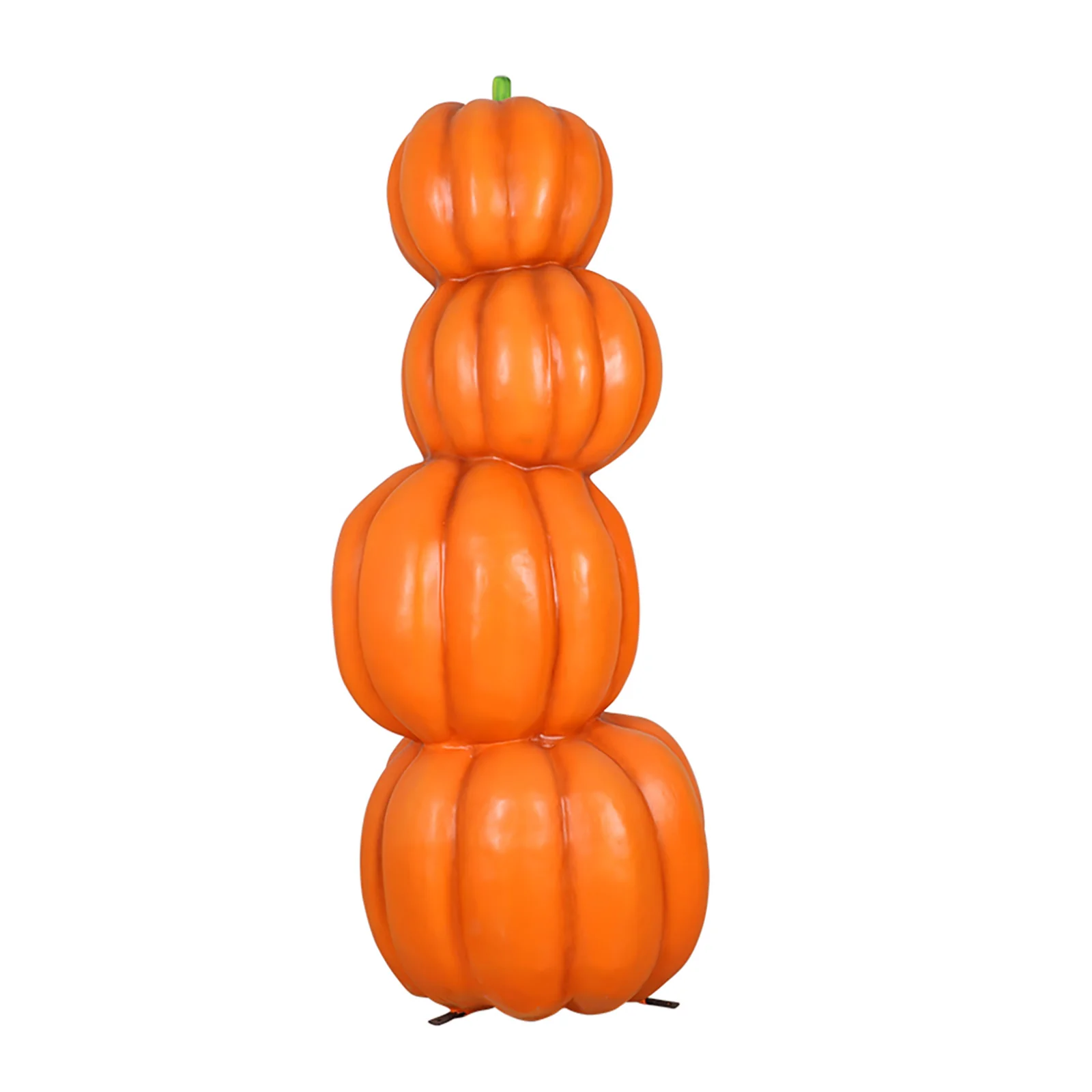 9' Stack of 4 Jack-O-Lanterns - Image 2