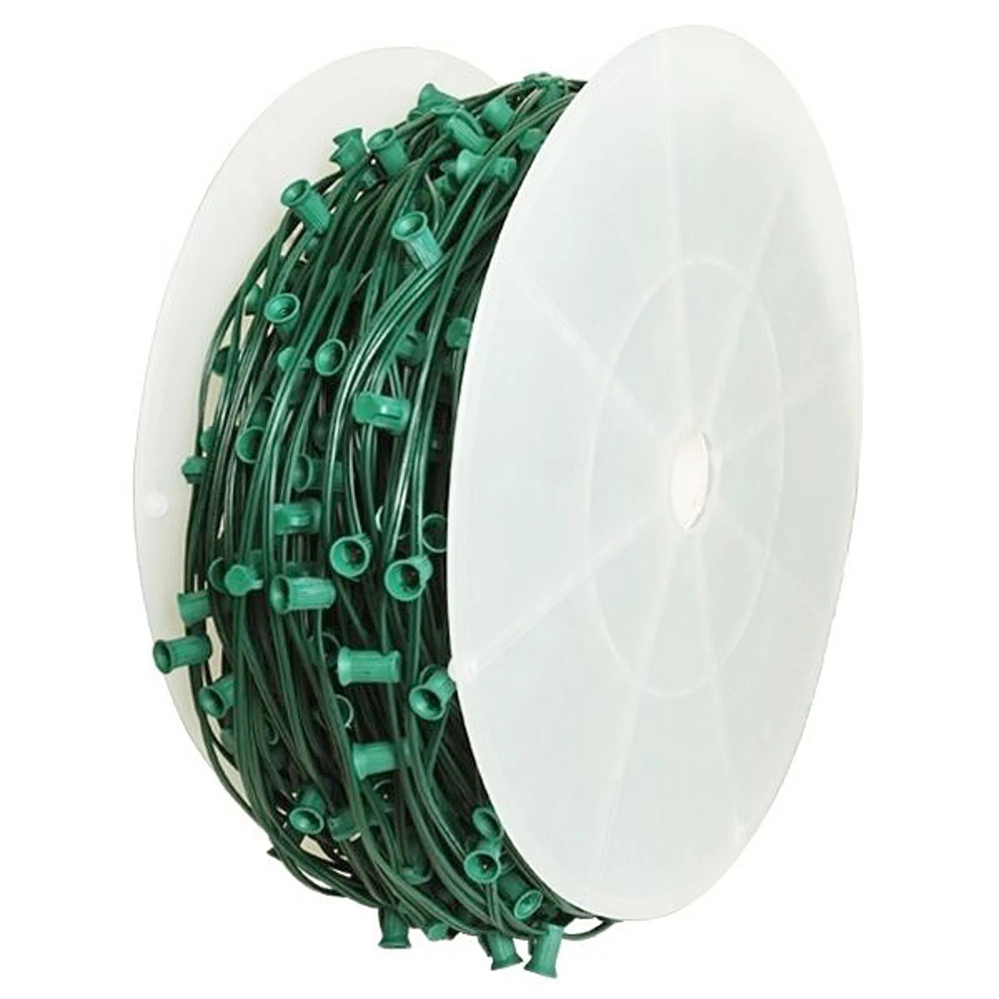C9 1000' Cordset E17 Sockets on Green Wire with 48" Spacing