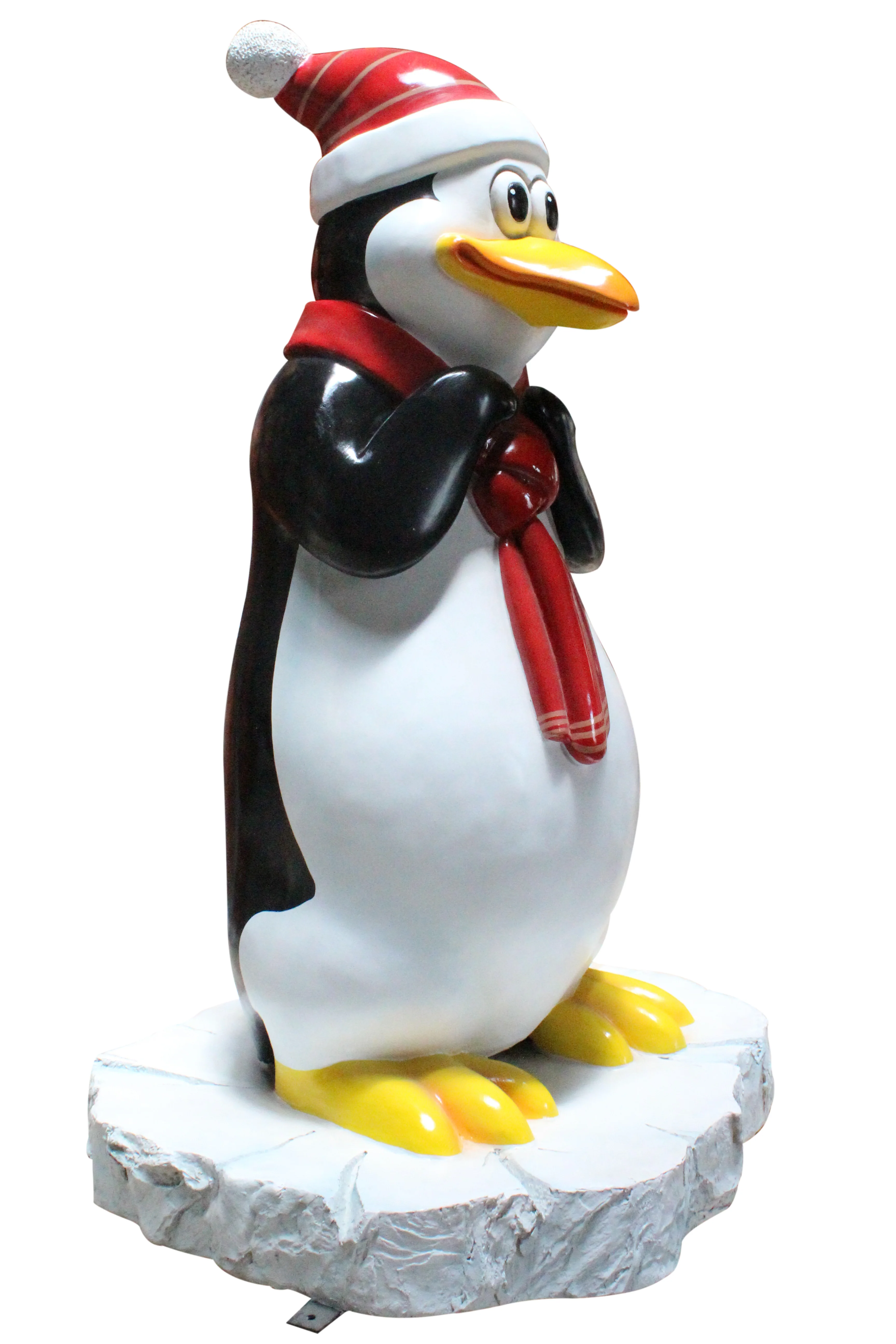 Funny Penguin Mom with a Bright Red Hat & Scarf - Image 2